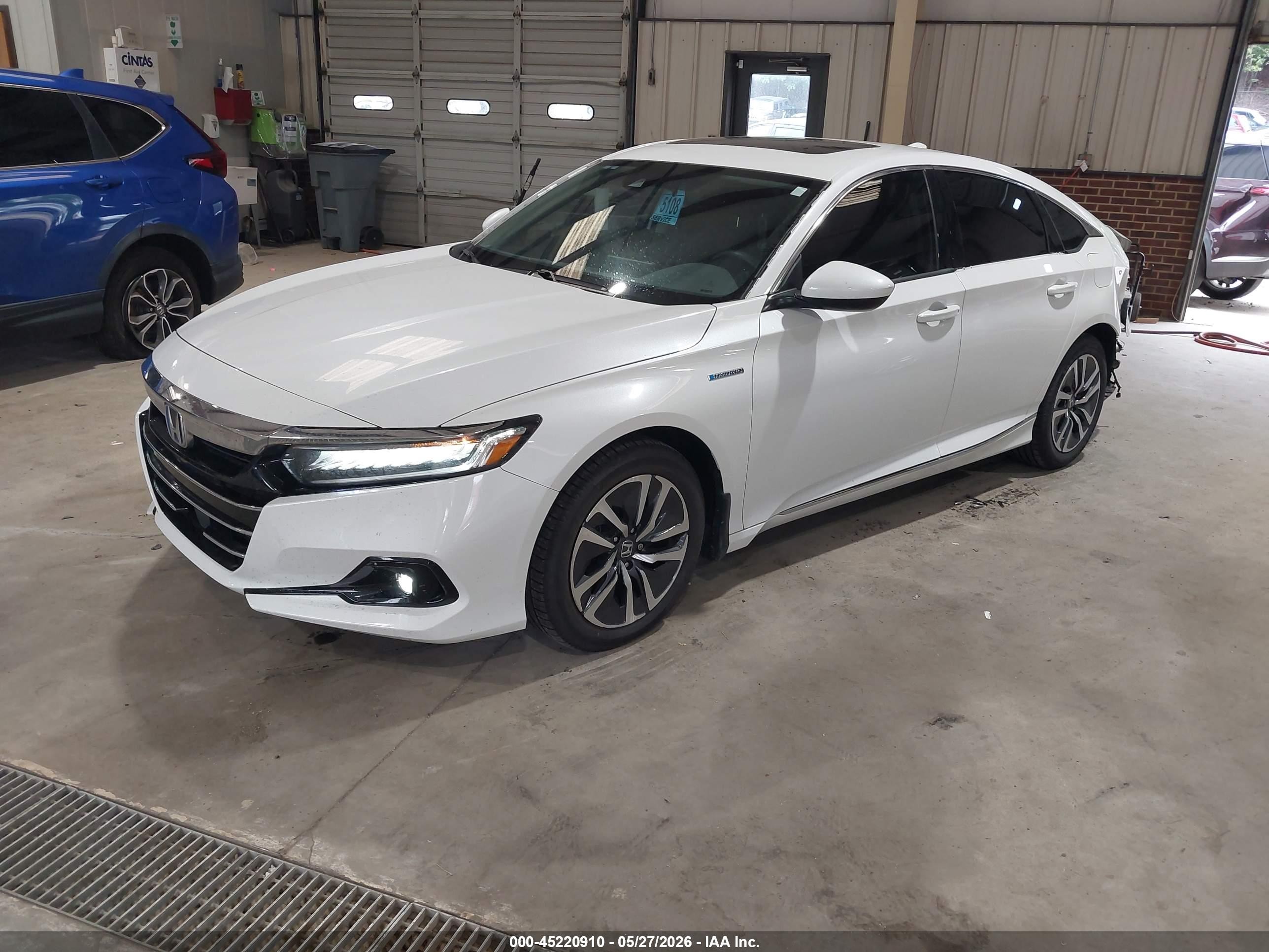 2021 Honda Accord Hybrid Ex White vin: 1HGCV3F43MA000540