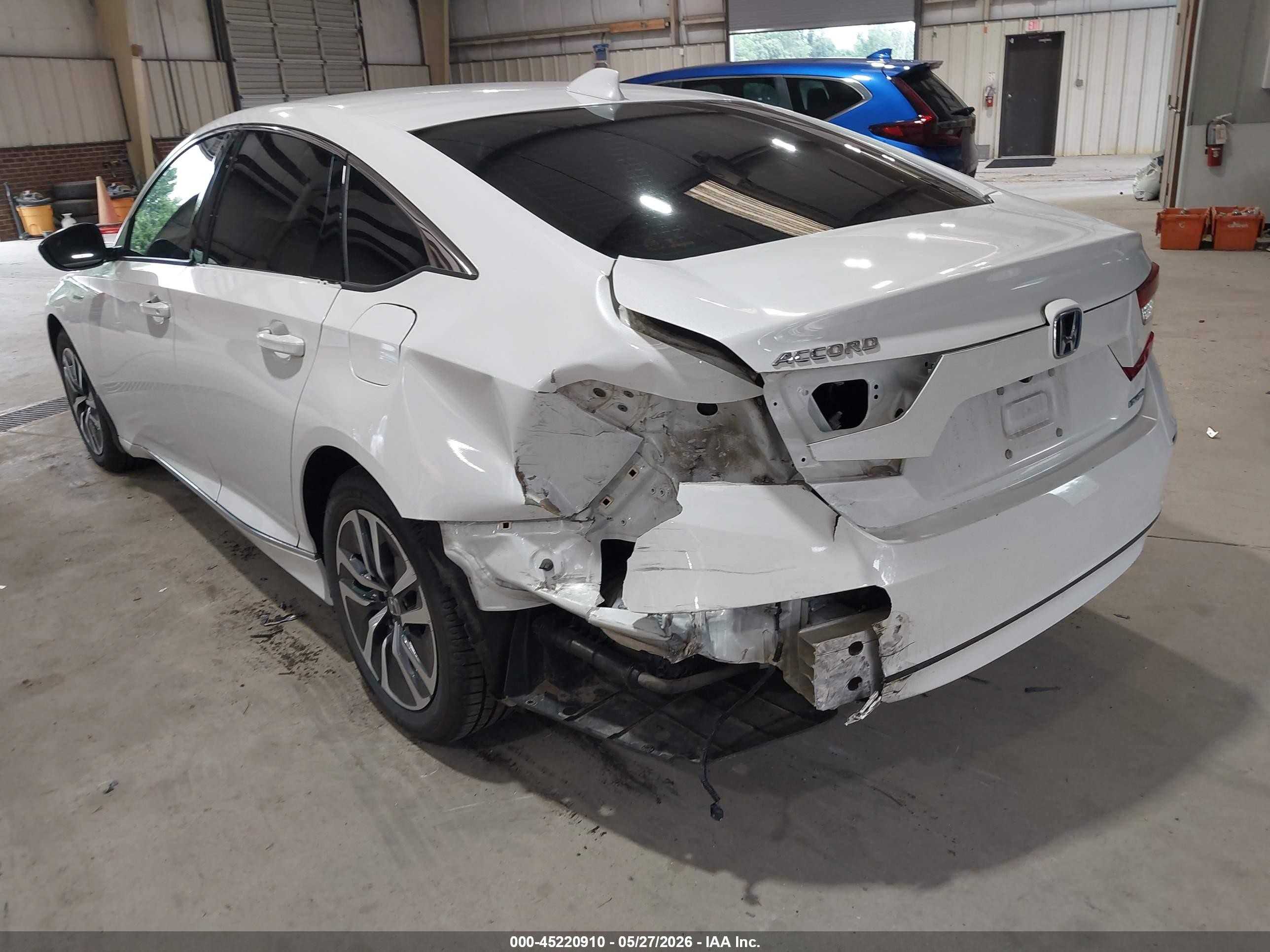 2021 Honda Accord Hybrid Ex White vin: 1HGCV3F43MA000540