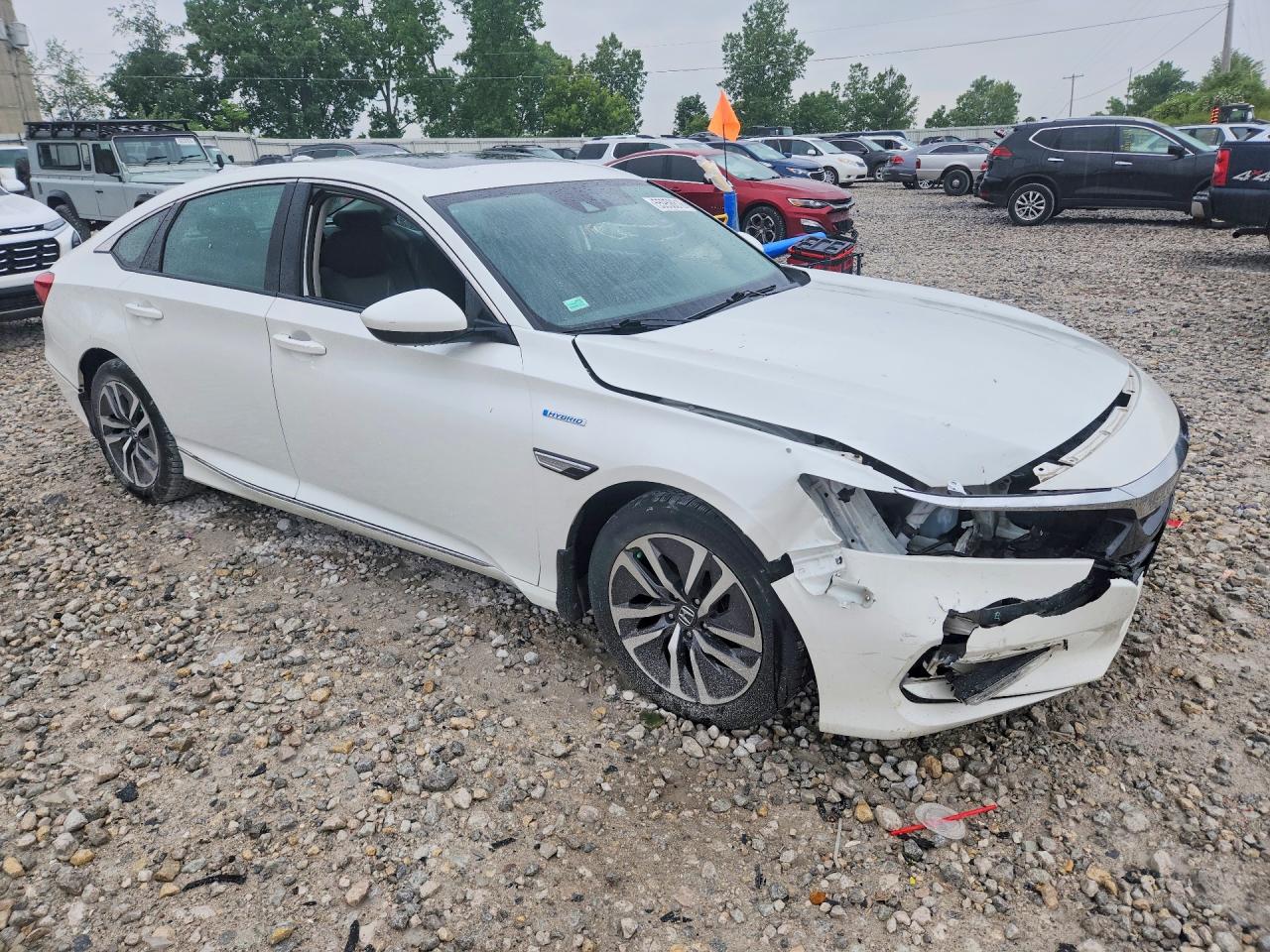 2018 Honda Accord Hybrid Ex White vin: 1HGCV3F48JA015689