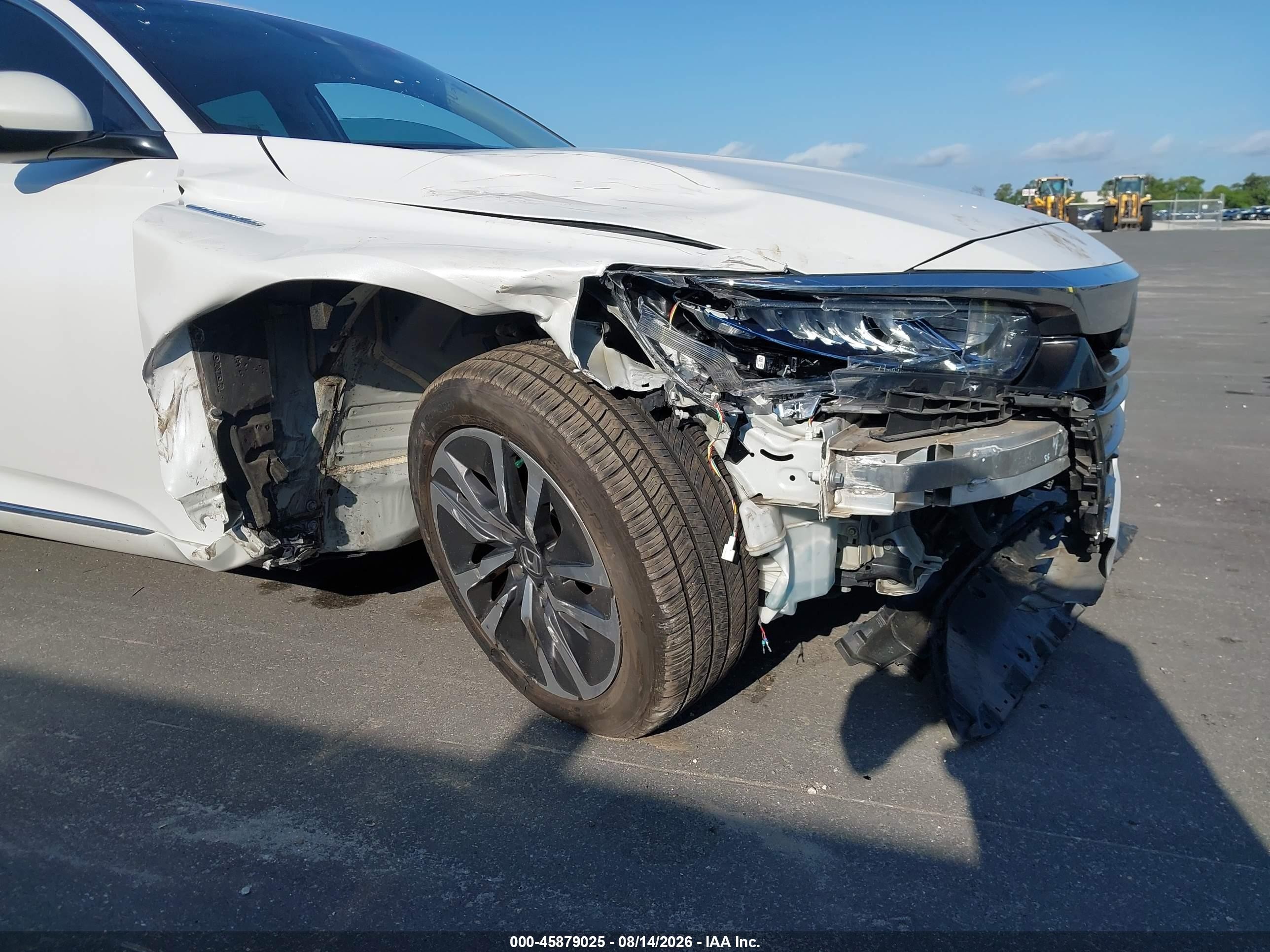 2020 Honda Accord Hybrid Ex-l White vin: 1HGCV3F50LA003547