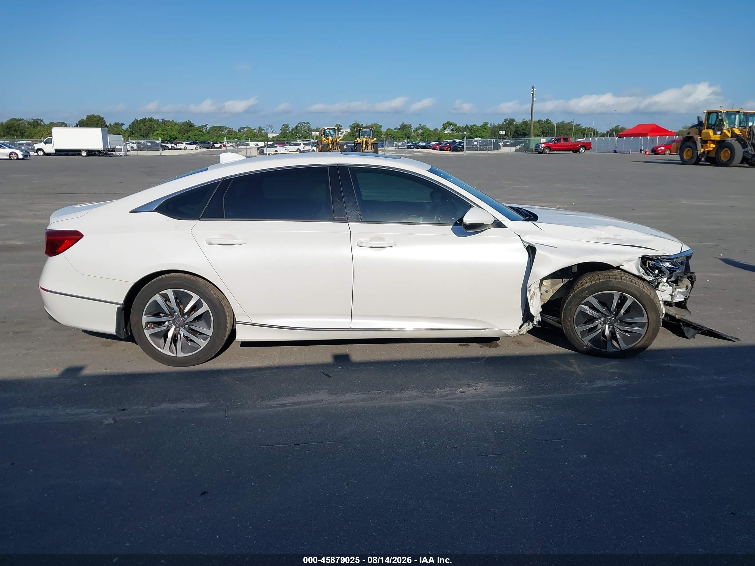 2020 Honda Accord Hybrid Ex-l White vin: 1HGCV3F50LA003547