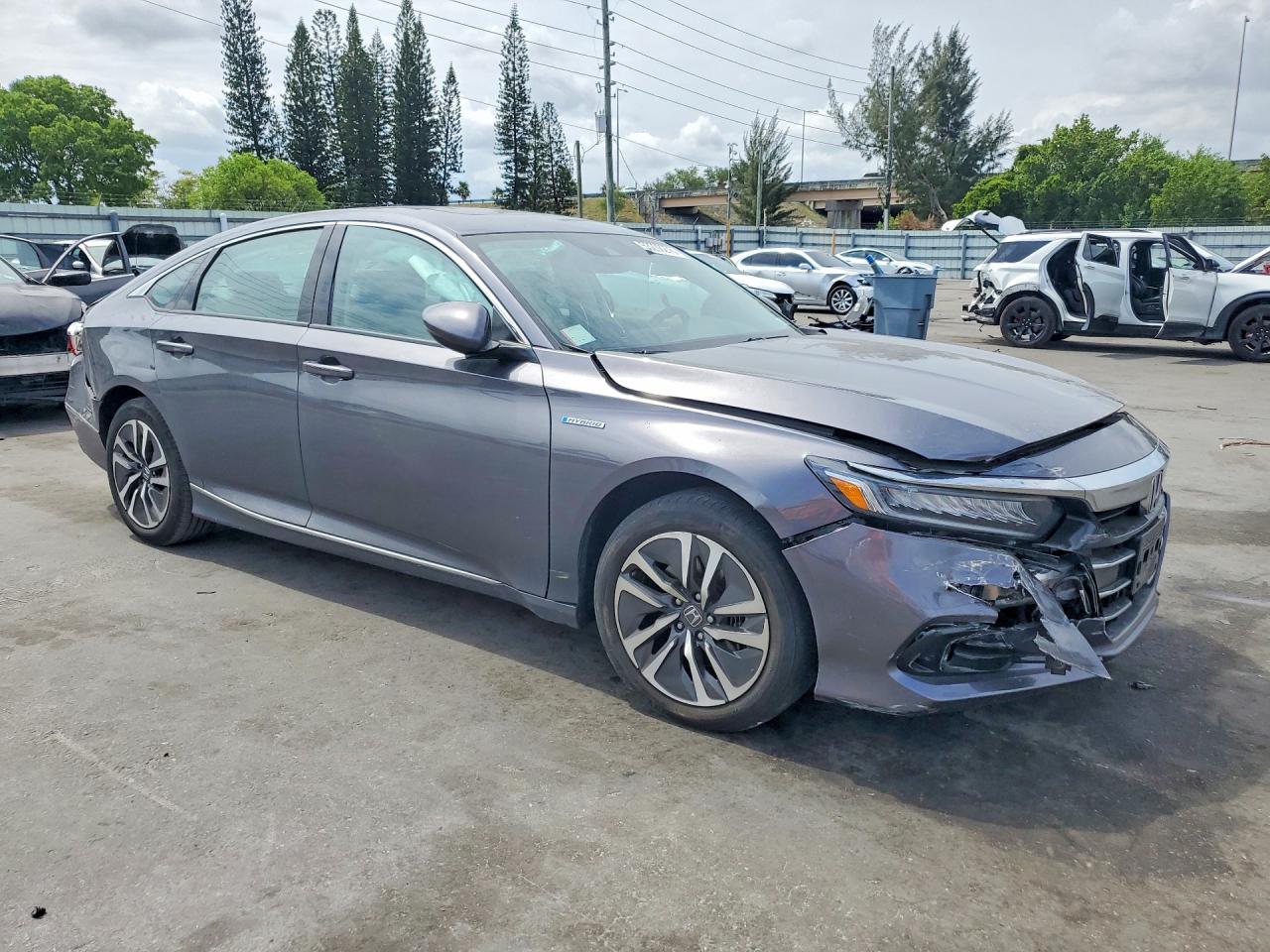2022 Honda Accord Hybrid Exl Gray vin: 1HGCV3F50NA031528