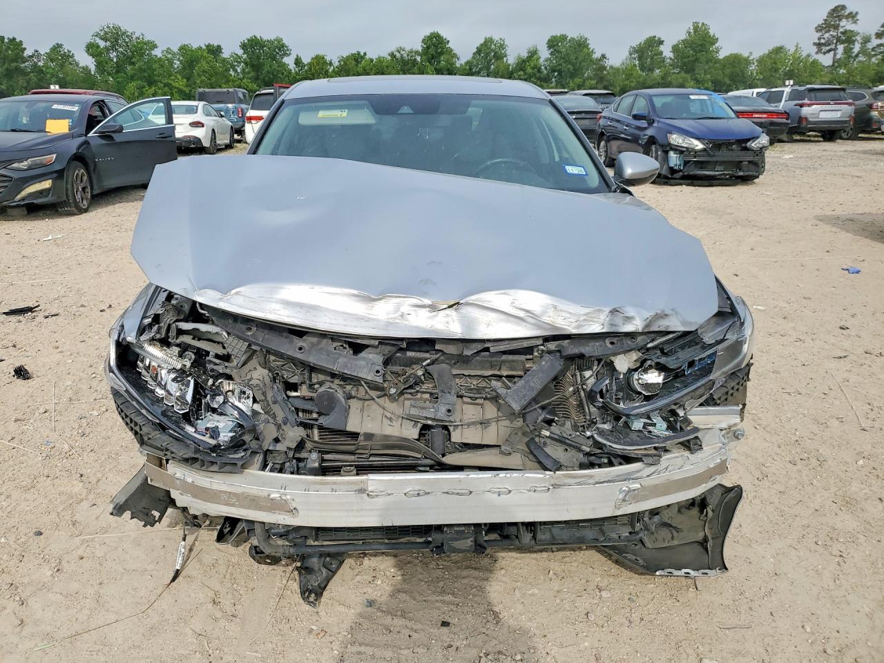 2018 Honda Accord Hybrid Exl Silver vin: 1HGCV3F52JA009279