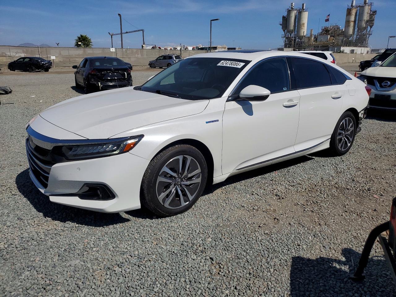 2021 Honda Accord Hybrid Exl White vin: 1HGCV3F52MA021081