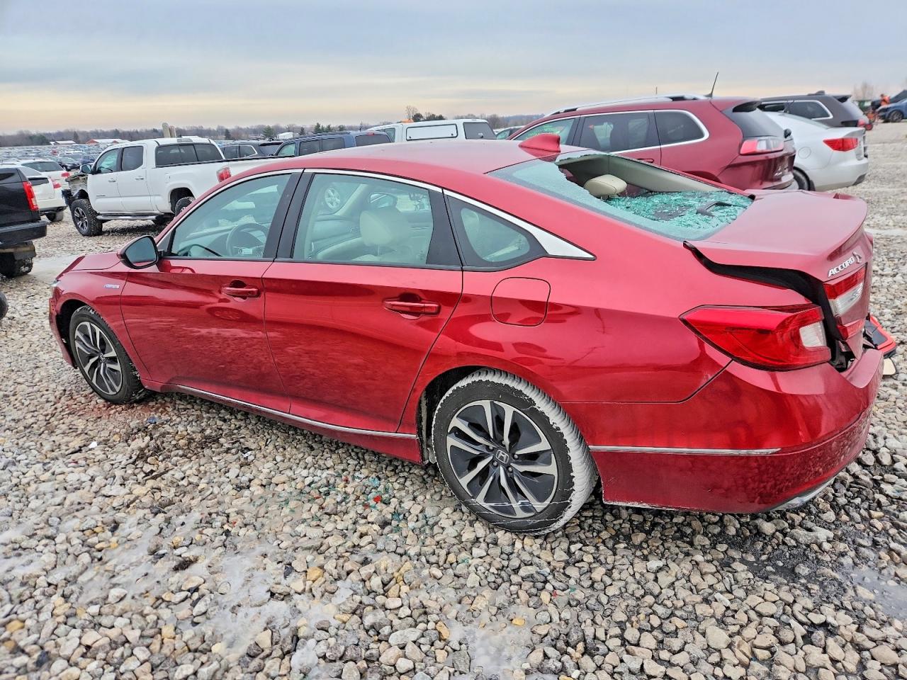 2022 Honda Accord Hybrid Exl Red vin: 1HGCV3F52NA027951