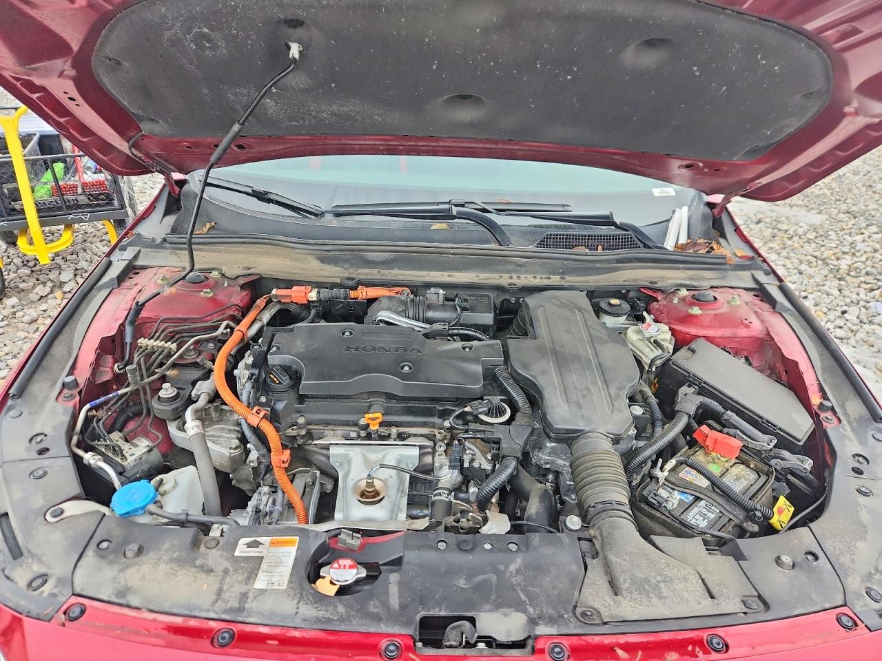 2022 Honda Accord Hybrid Exl Red vin: 1HGCV3F52NA027951