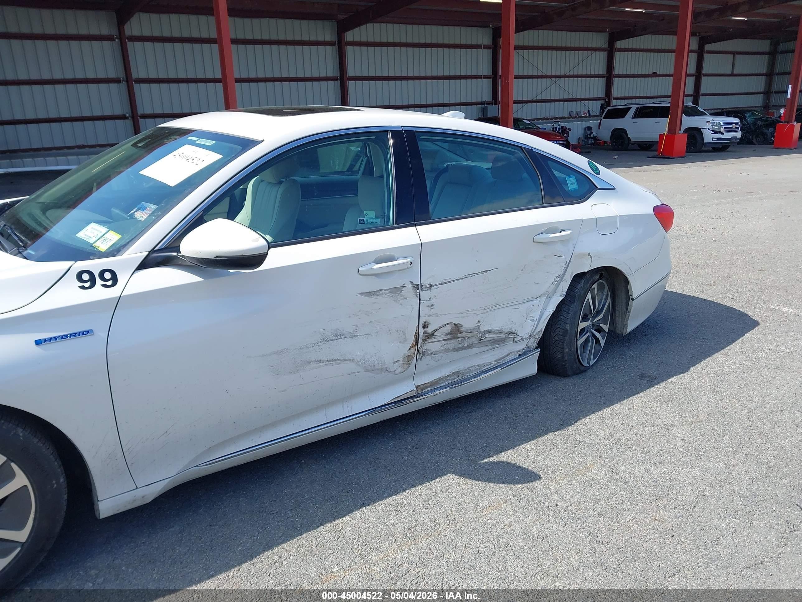 2021 Honda Accord Hybrid Ex-l Белый vin: 1HGCV3F55MA004727