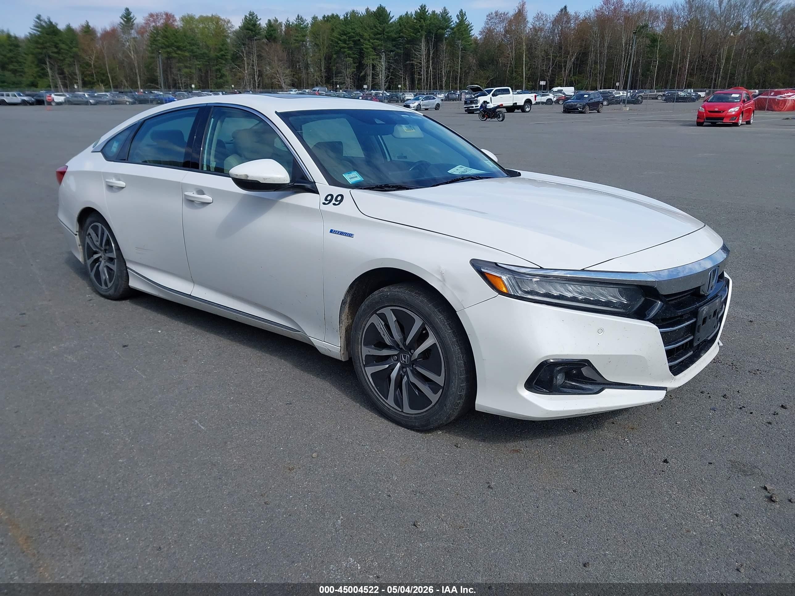 2021 Honda Accord Hybrid Ex-l Белый vin: 1HGCV3F55MA004727