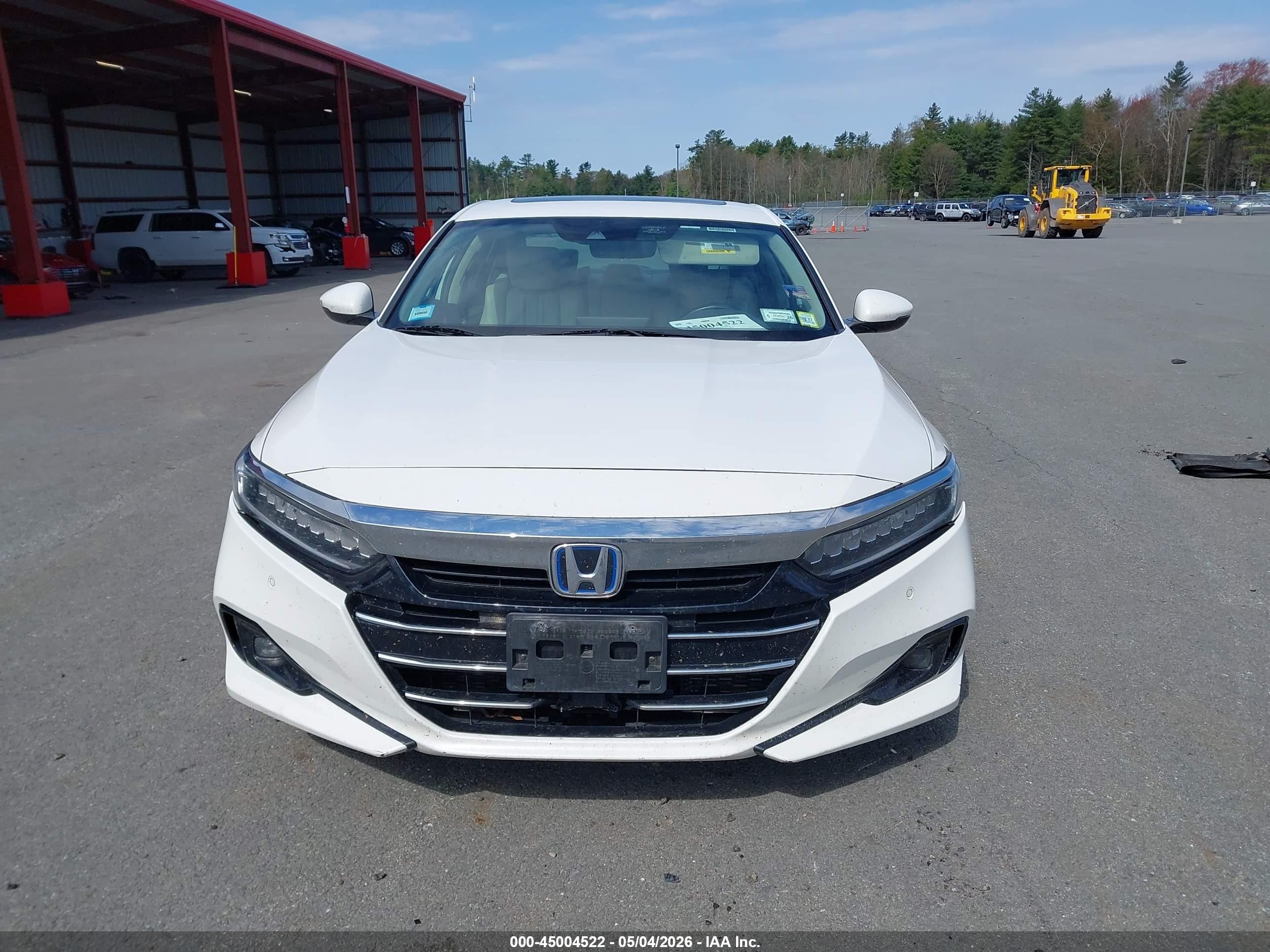 2021 Honda Accord Hybrid Ex-l Белый vin: 1HGCV3F55MA004727