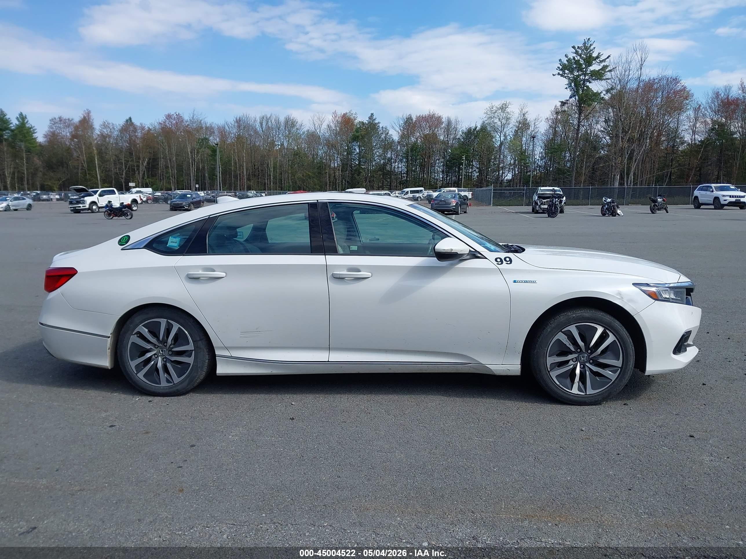 2021 Honda Accord Hybrid Ex-l Белый vin: 1HGCV3F55MA004727