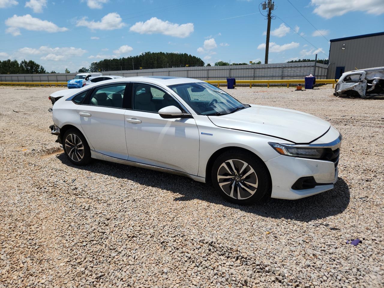2021 Honda Accord Hybrid Exl Белый vin: 1HGCV3F55MA019325
