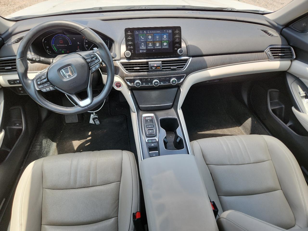 2021 Honda Accord Hybrid Exl Белый vin: 1HGCV3F55MA019325