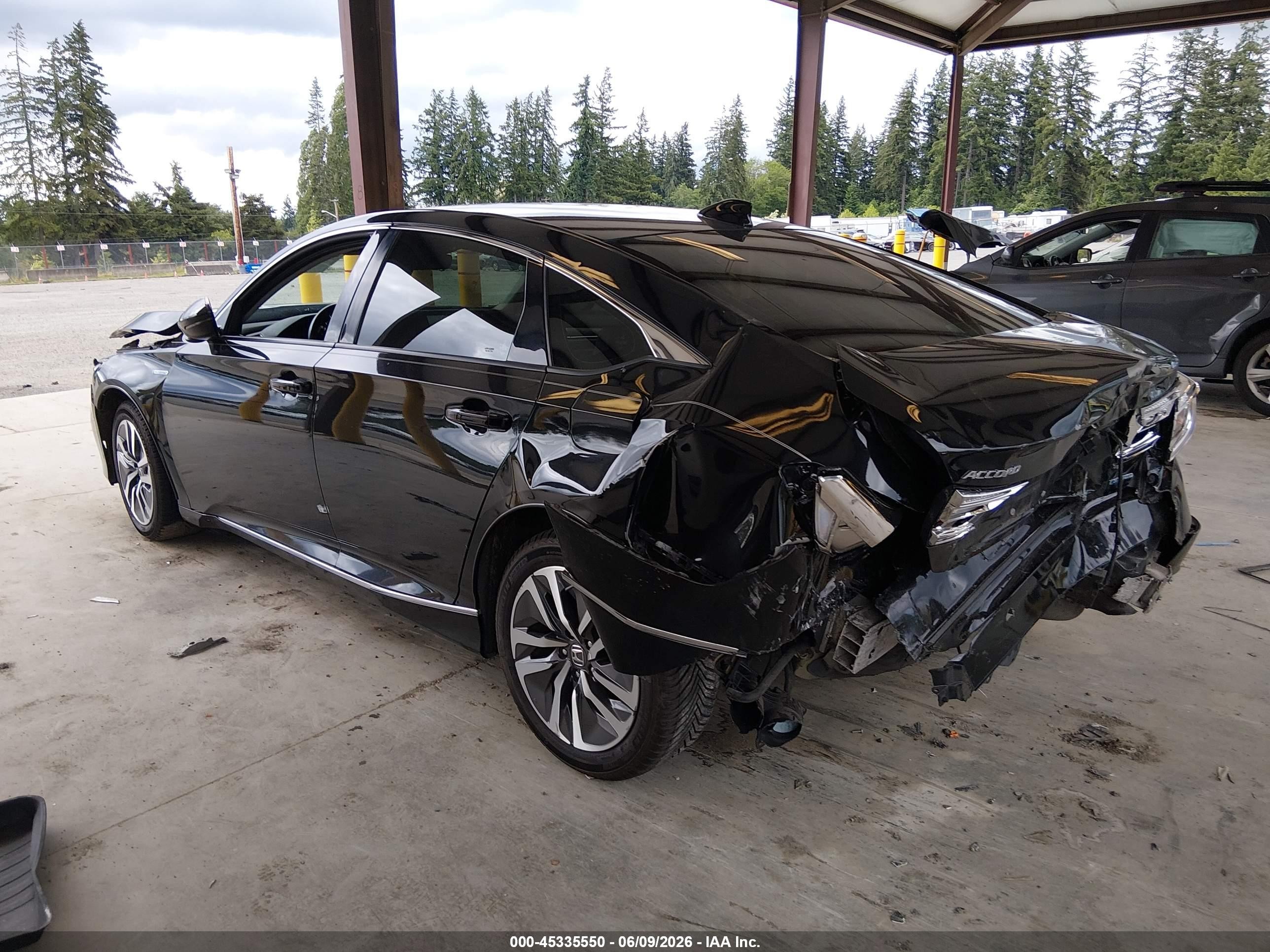 2021 Honda Accord Hybrid Ex-l Черный vin: 1HGCV3F57MA015129