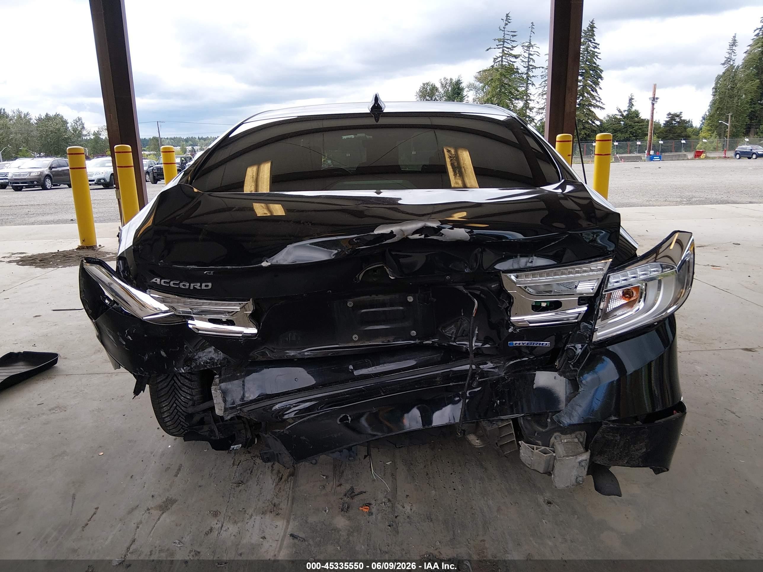 2021 Honda Accord Hybrid Ex-l Черный vin: 1HGCV3F57MA015129