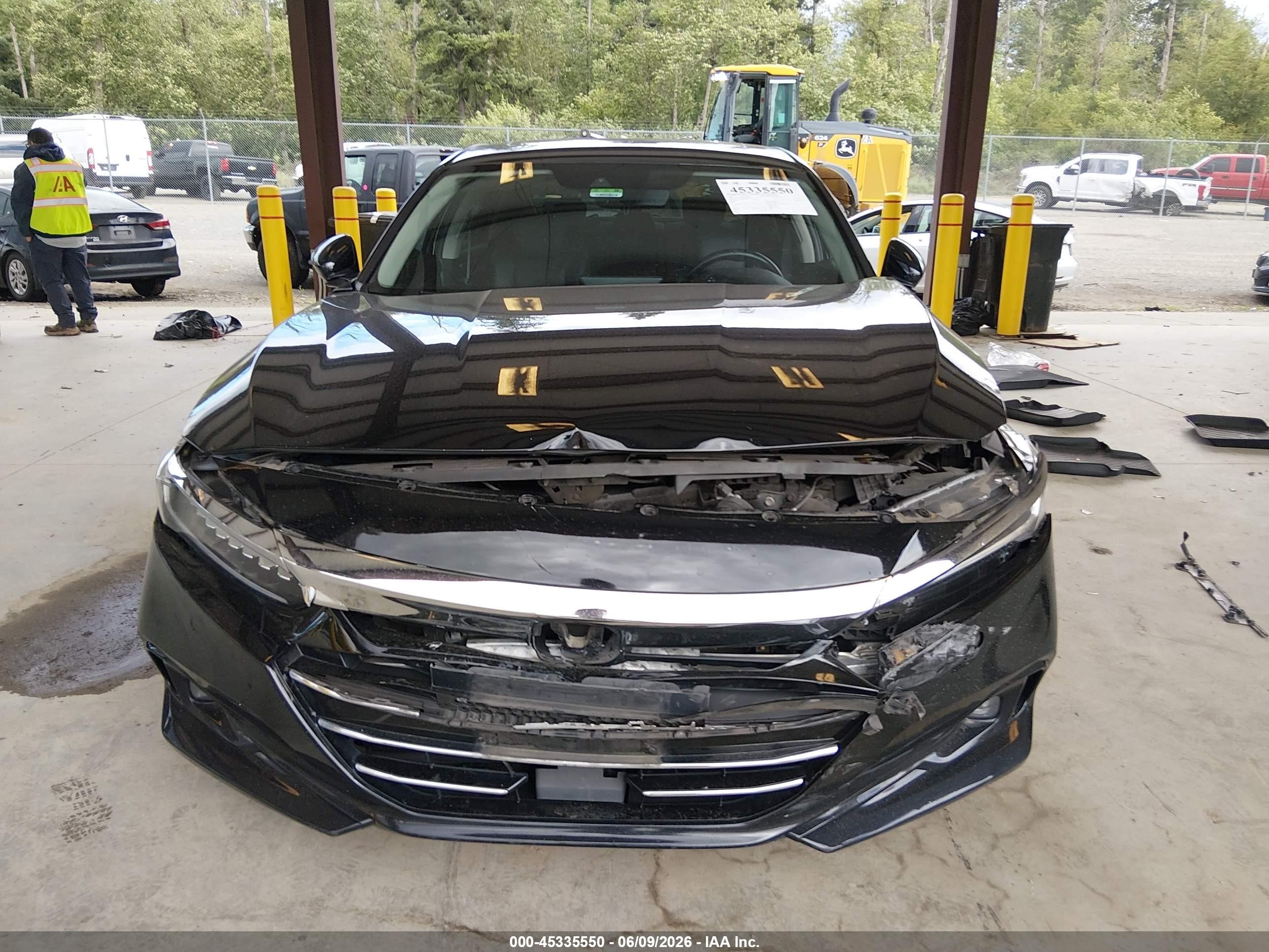 2021 Honda Accord Hybrid Ex-l Черный vin: 1HGCV3F57MA015129