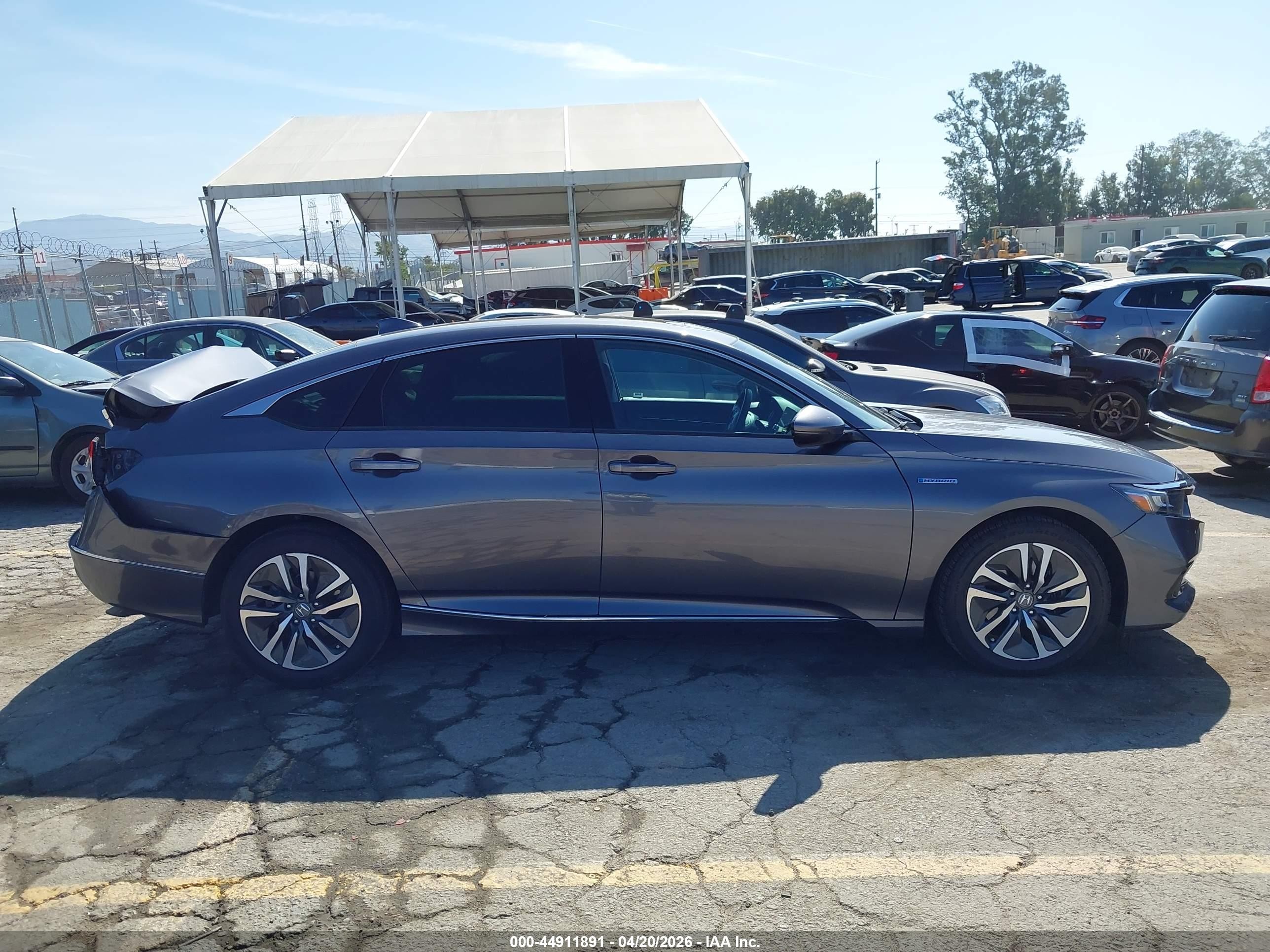 2022 Honda Accord Hybrid Ex-l Gray vin: 1HGCV3F58NA015576