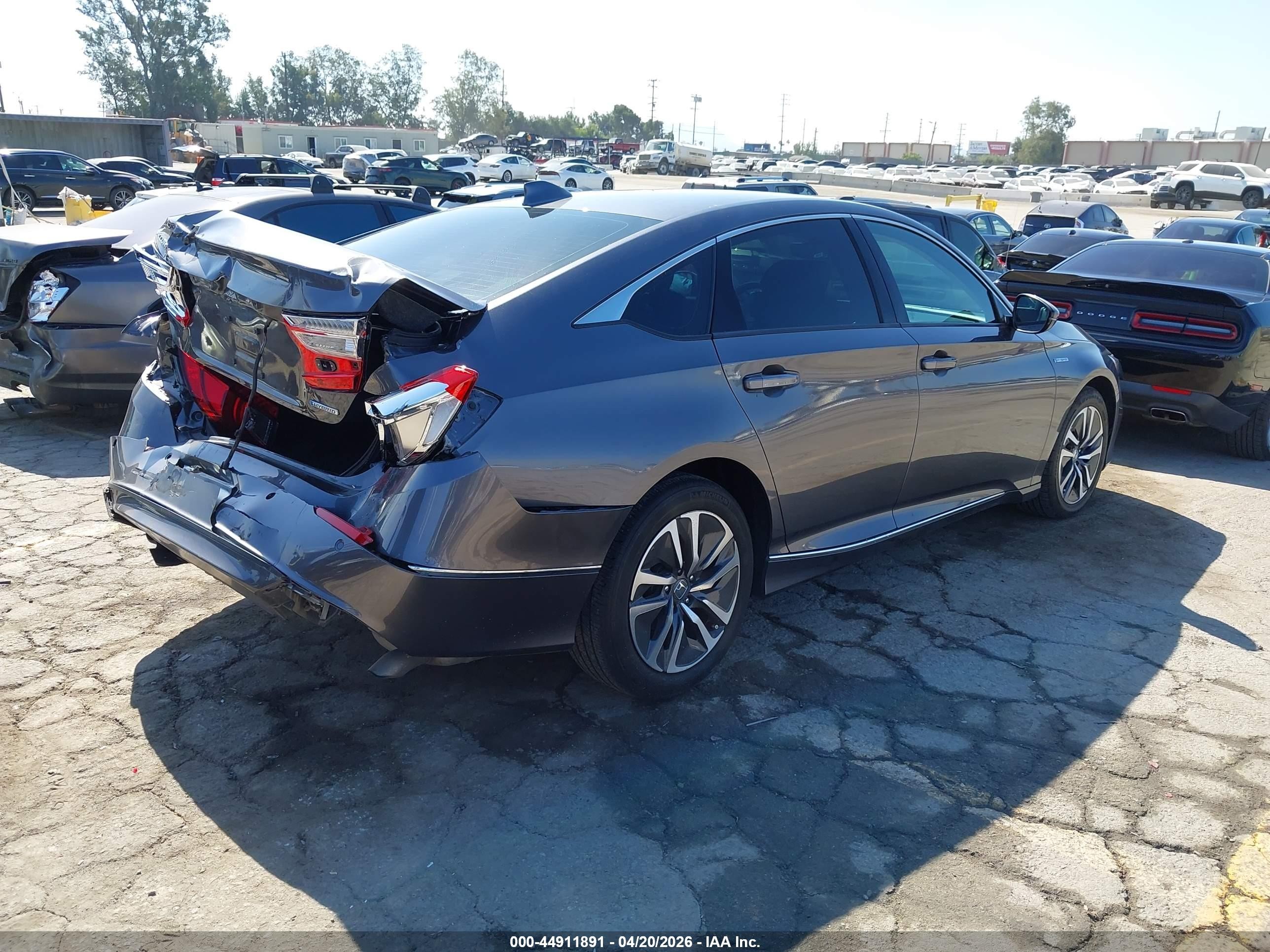 2022 Honda Accord Hybrid Ex-l Gray vin: 1HGCV3F58NA015576