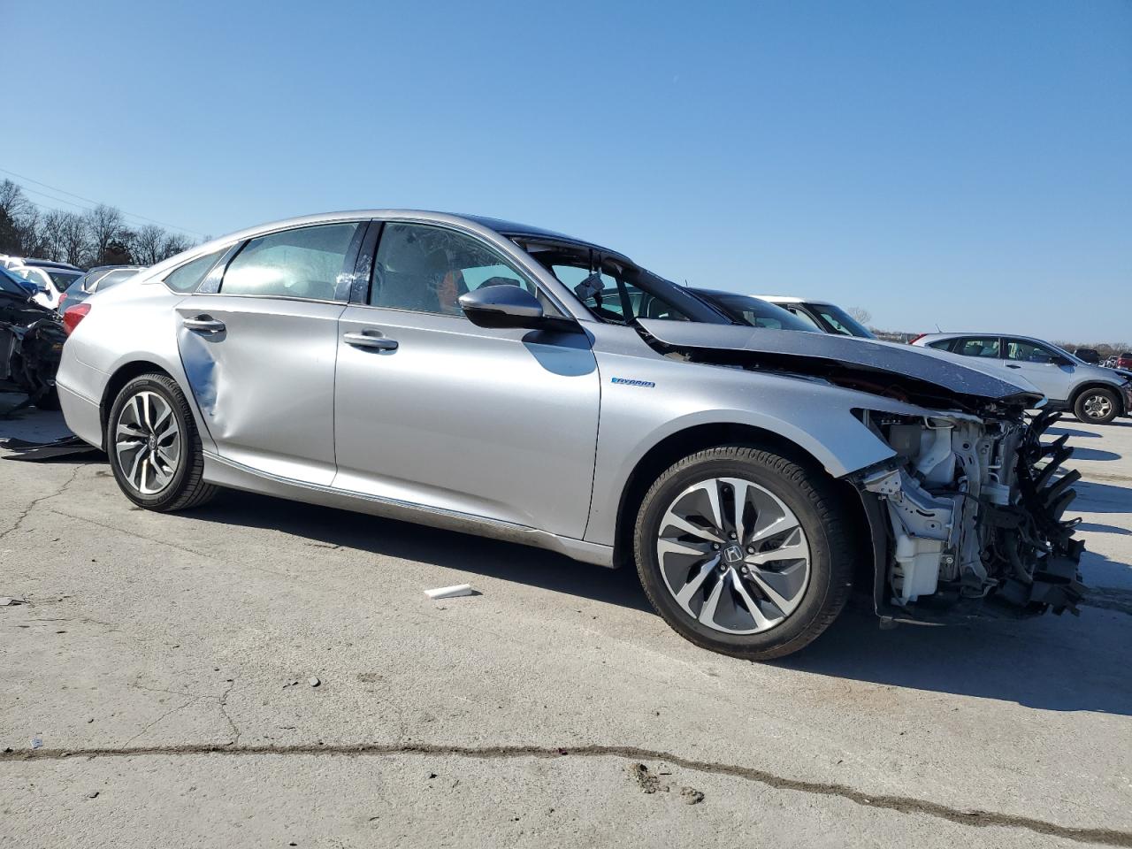 2021 Honda Accord Hybrid Exl Серебряный vin: 1HGCV3F5XMA019529