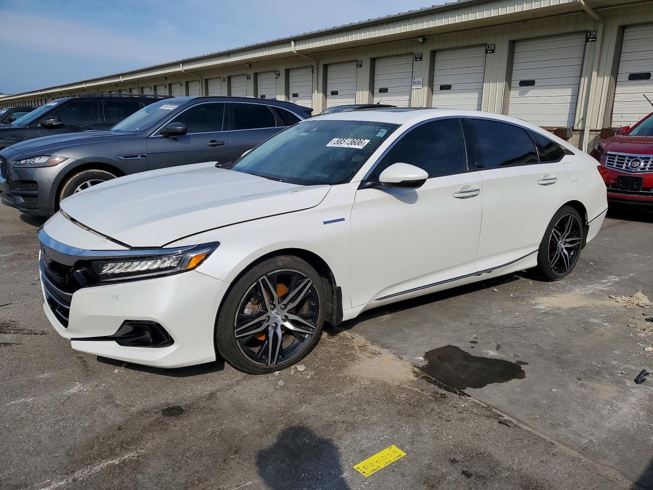 2021 Honda Accord Touring Hybrid White vin: 1HGCV3F91MA020054