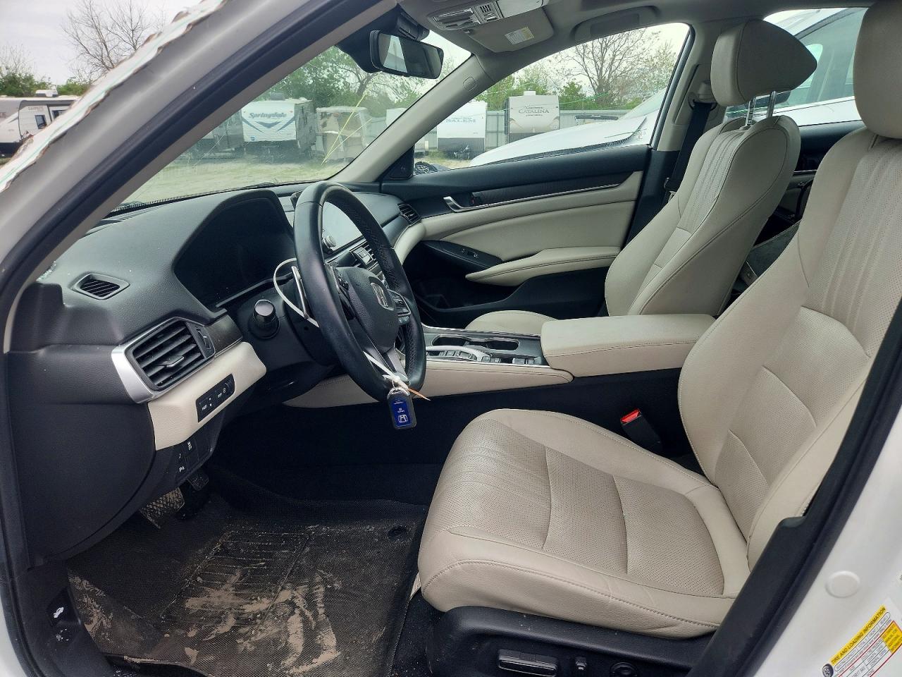 2019 Honda Accord Touring Hybrid White vin: 1HGCV3F98KA008495