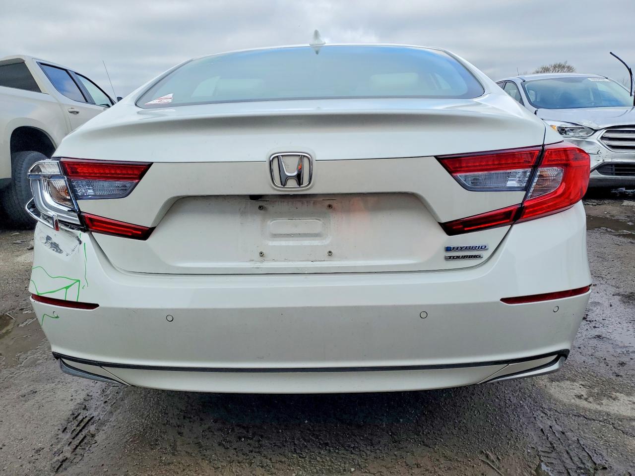 2019 Honda Accord Touring Hybrid White vin: 1HGCV3F98KA008495