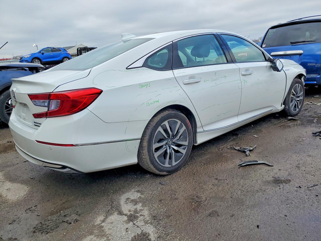 2019 Honda Accord Touring Hybrid White vin: 1HGCV3F98KA008495