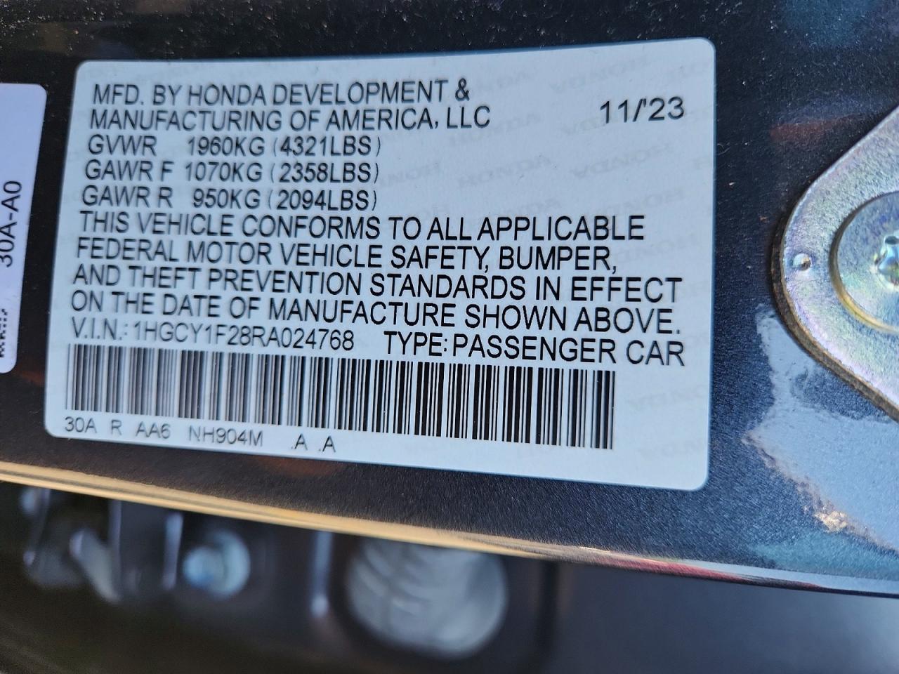 2024 Honda Accord Lx Gray vin: 1HGCY1F28RA024768