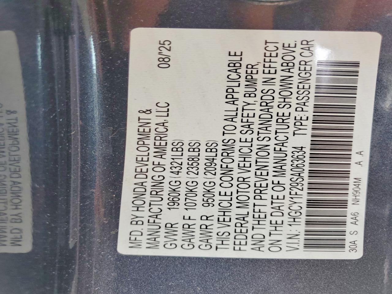 2025 Honda Accord Lx Gray vin: 1HGCY1F29SA063634