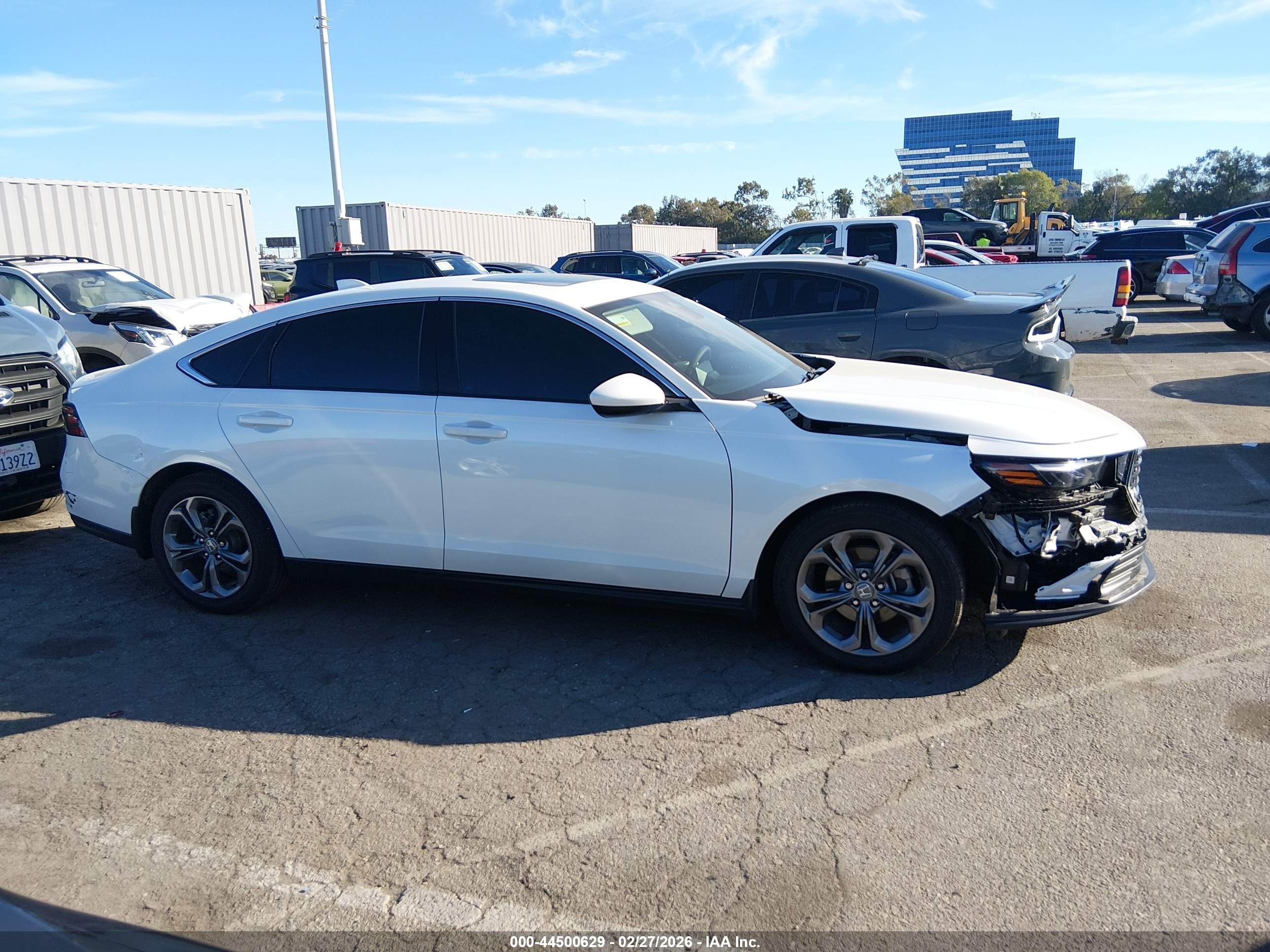 2024 Honda Accord Ex White vin: 1HGCY1F36RA064873