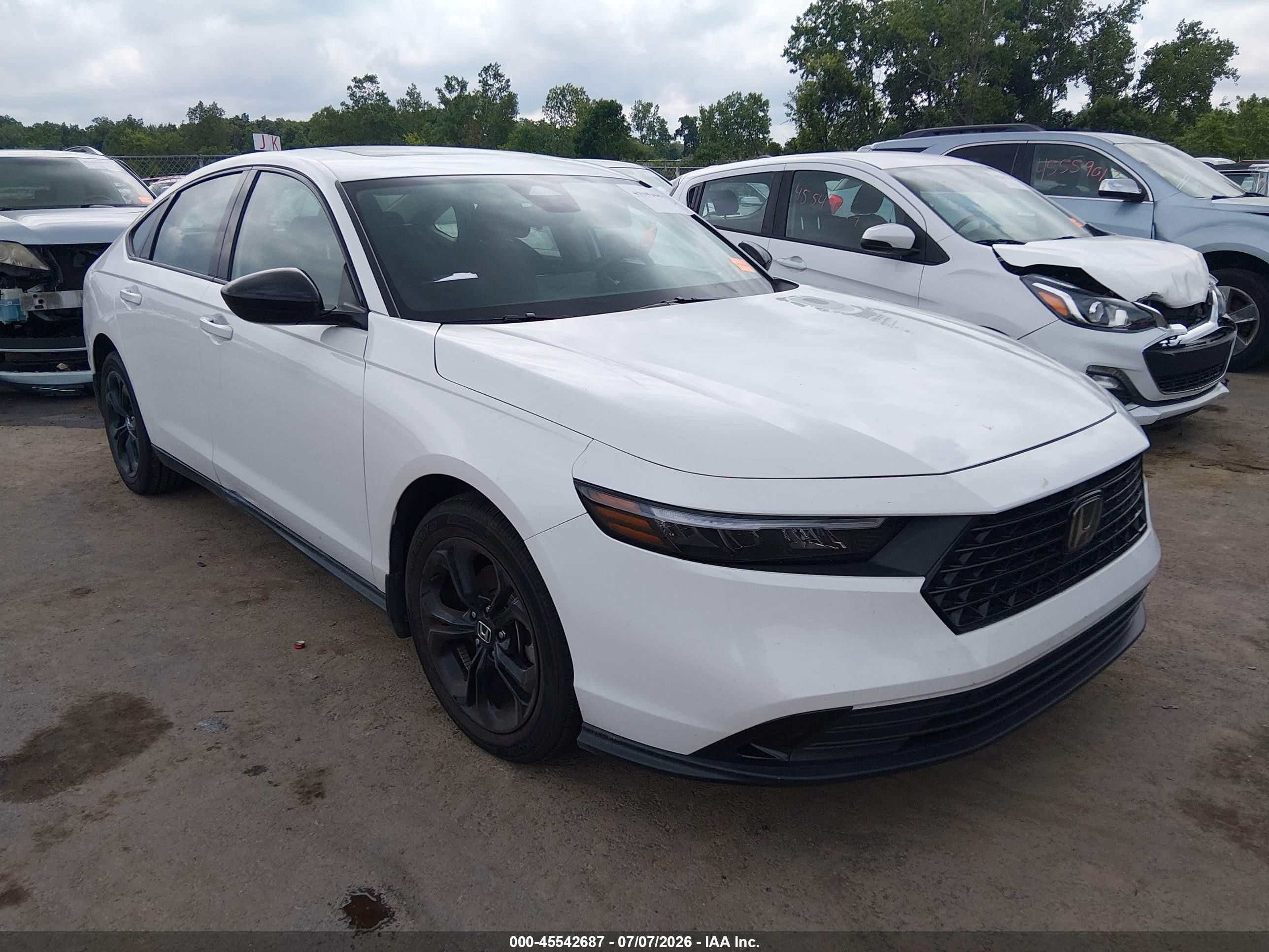 2025 Honda Accord Se White vin: 1HGCY1F45SA066144