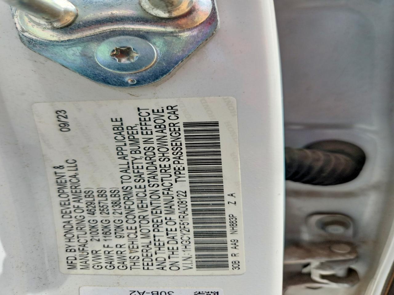 2024 Honda Accord Hybrid Sport White vin: 1HGCY2F51RA008122