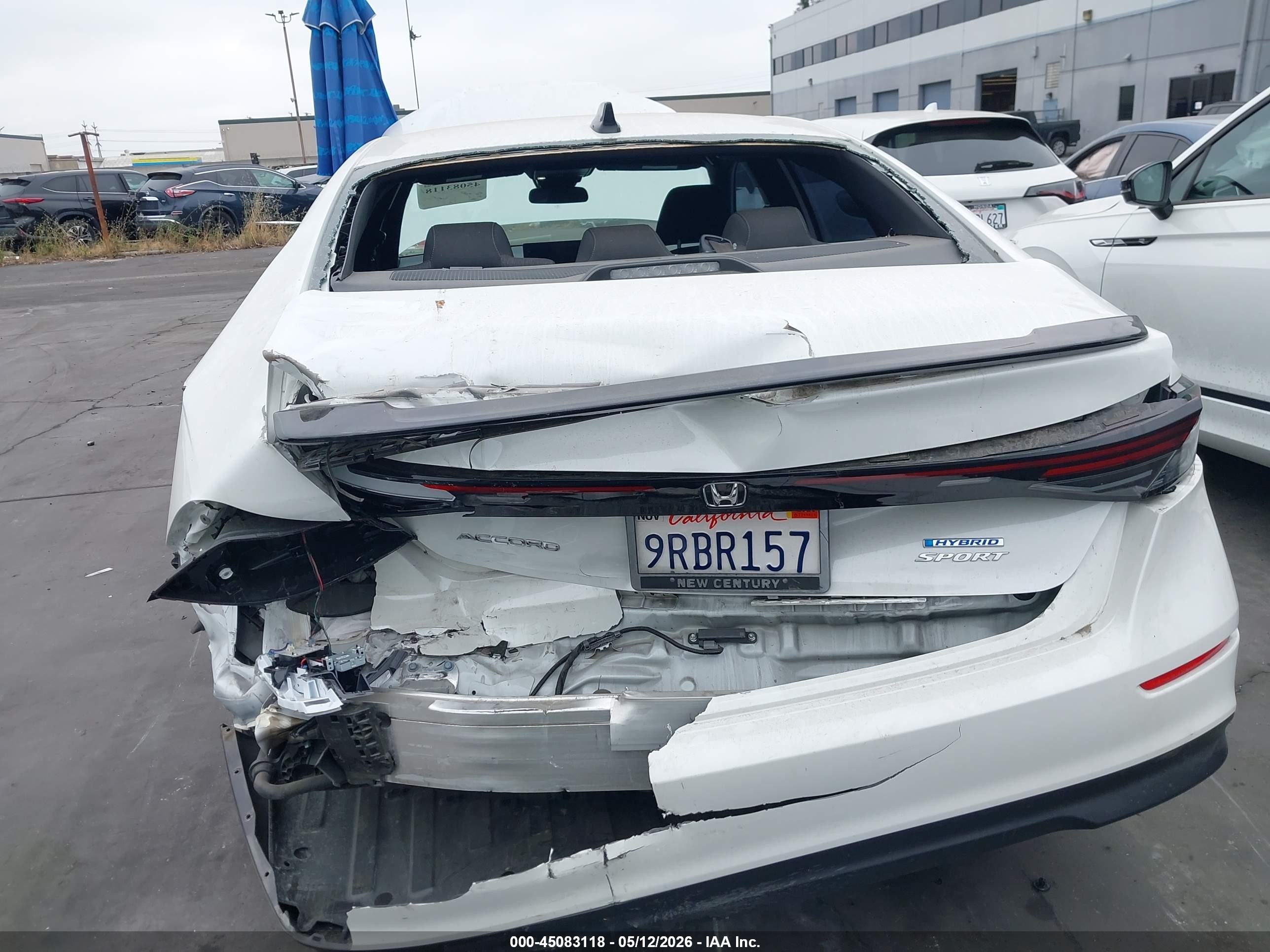 2025 Honda Accord Hybrid Sport White vin: 1HGCY2F55SA014009