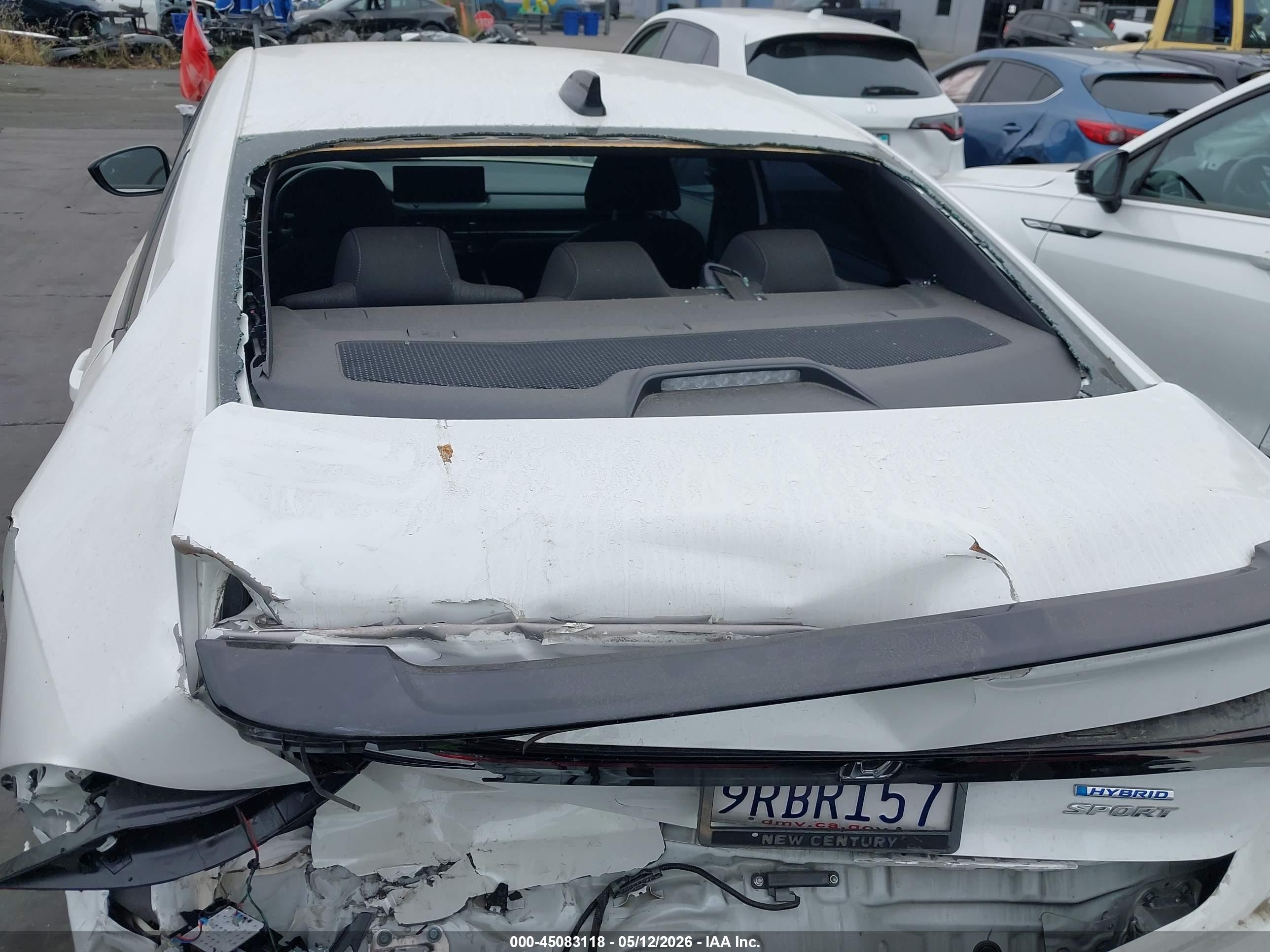 2025 Honda Accord Hybrid Sport White vin: 1HGCY2F55SA014009