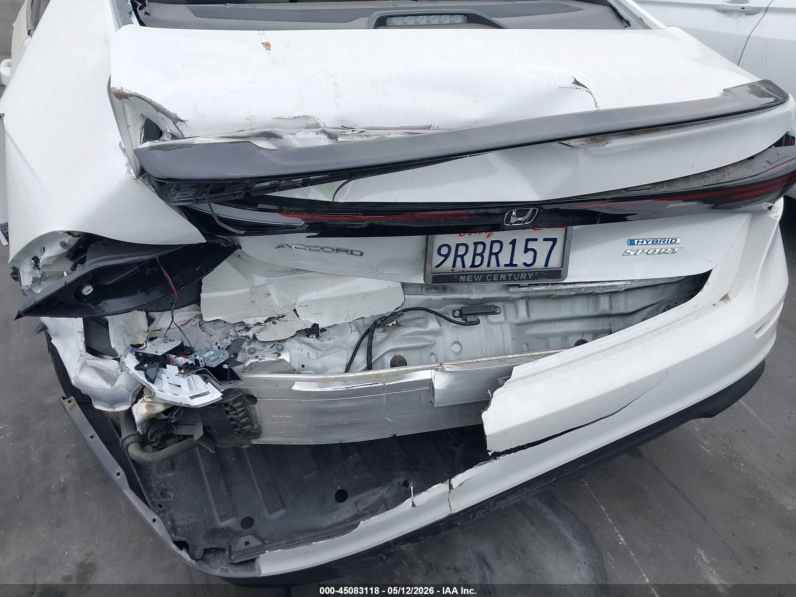 2025 Honda Accord Hybrid Sport White vin: 1HGCY2F55SA014009