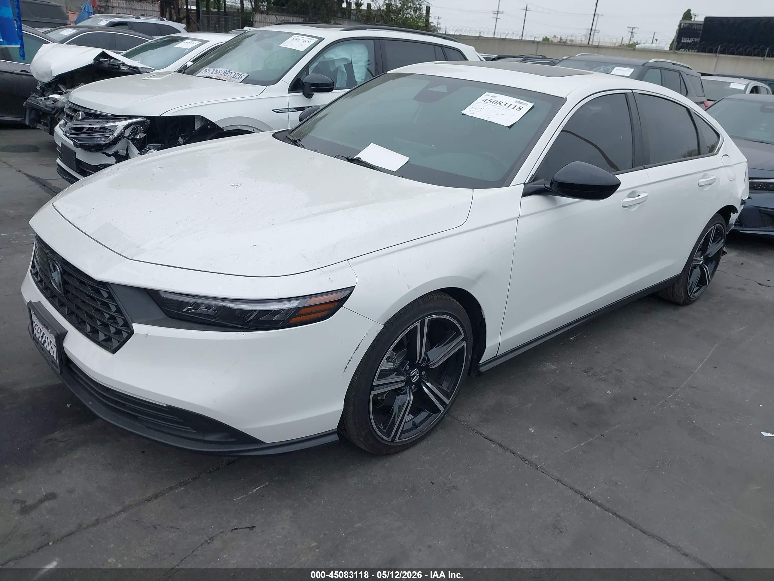 2025 Honda Accord Hybrid Sport White vin: 1HGCY2F55SA014009