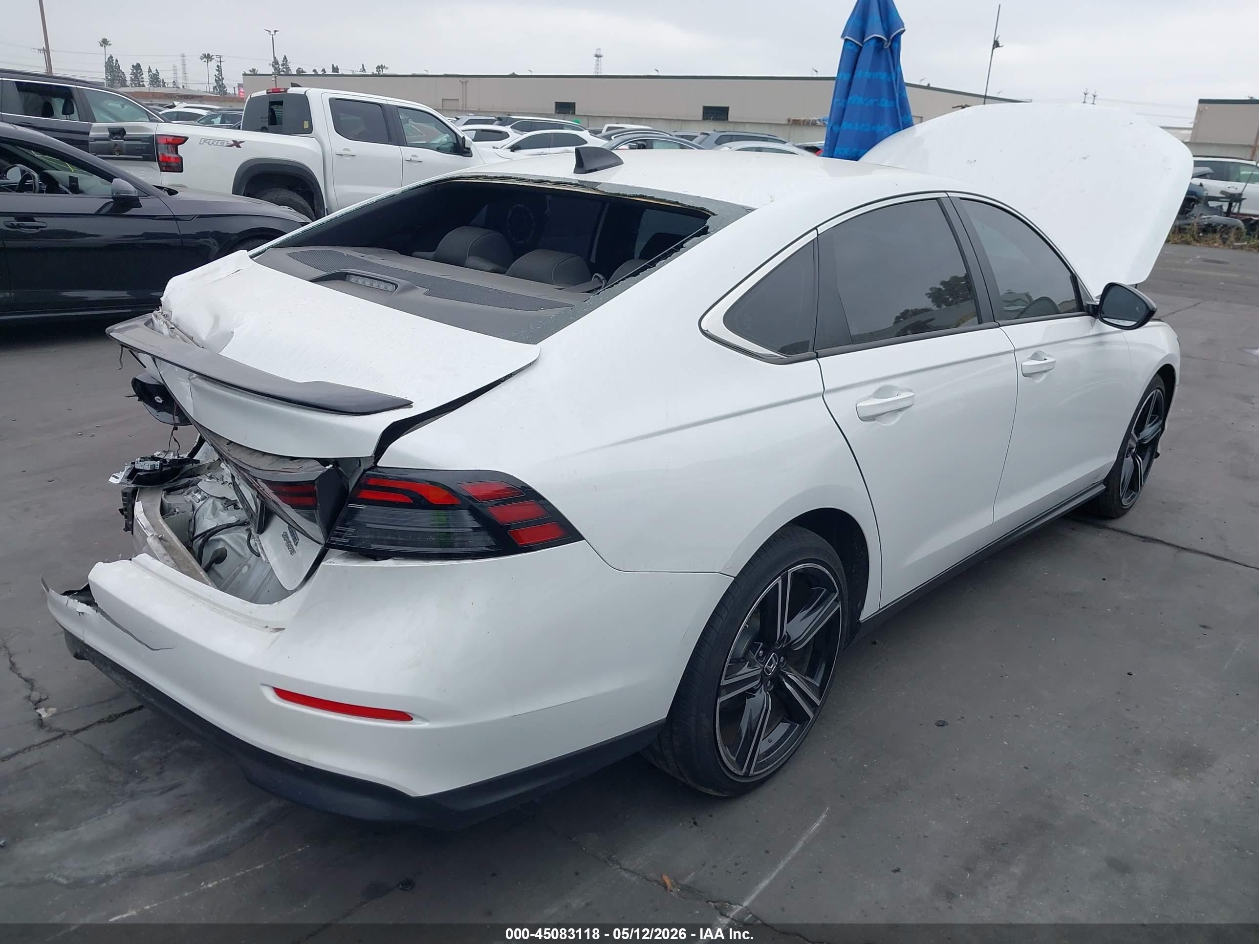 2025 Honda Accord Hybrid Sport White vin: 1HGCY2F55SA014009