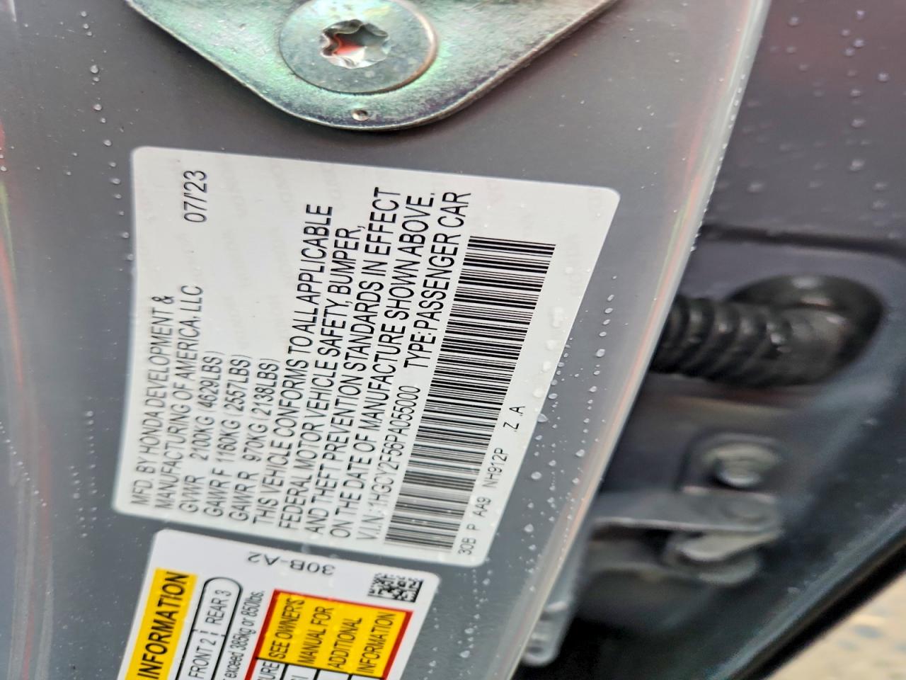2023 Honda Accord Hybrid Sport Silver vin: 1HGCY2F56PA055000