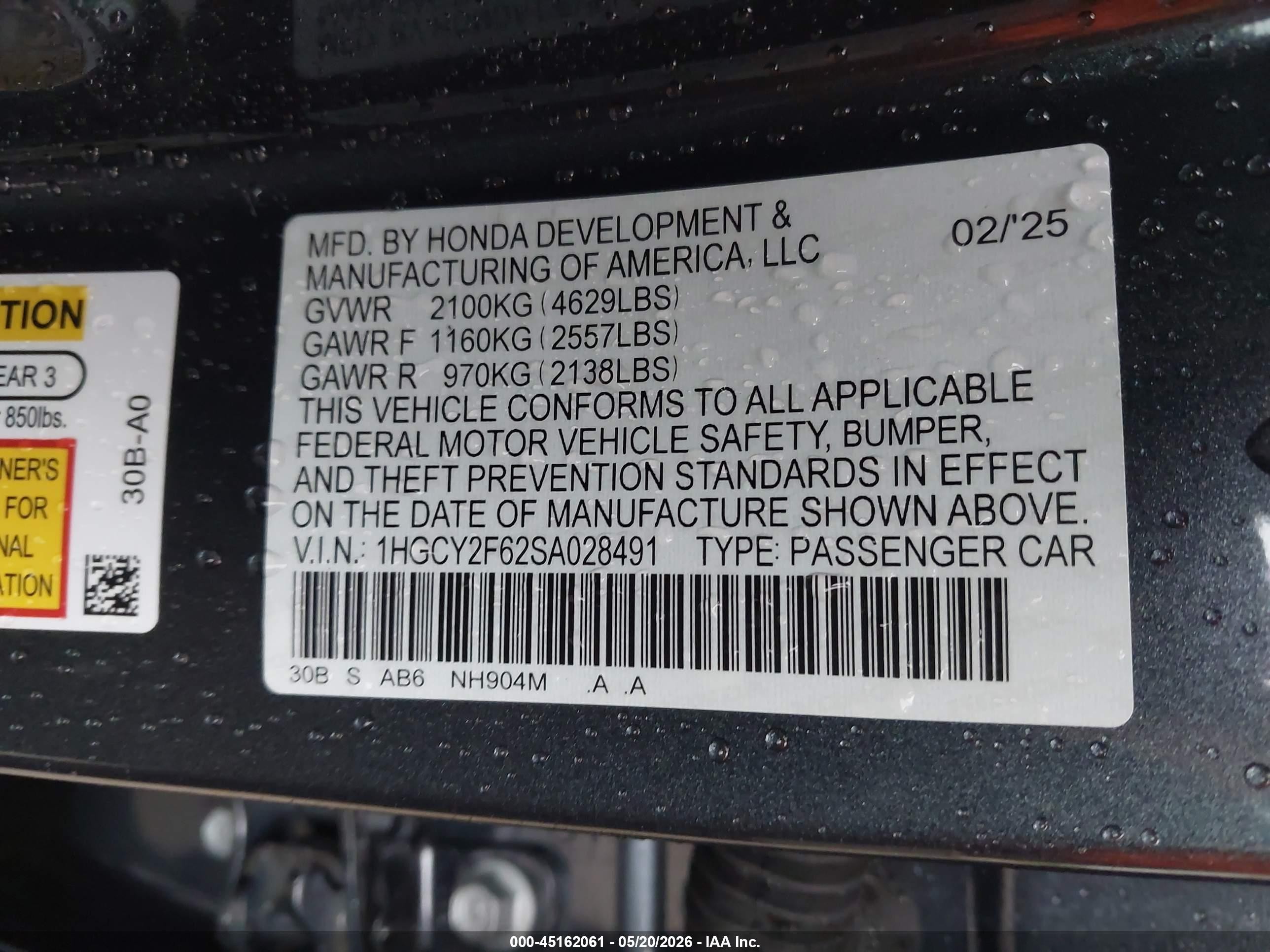 2025 Honda Accord Hybrid Ex-l Gray vin: 1HGCY2F62SA028491