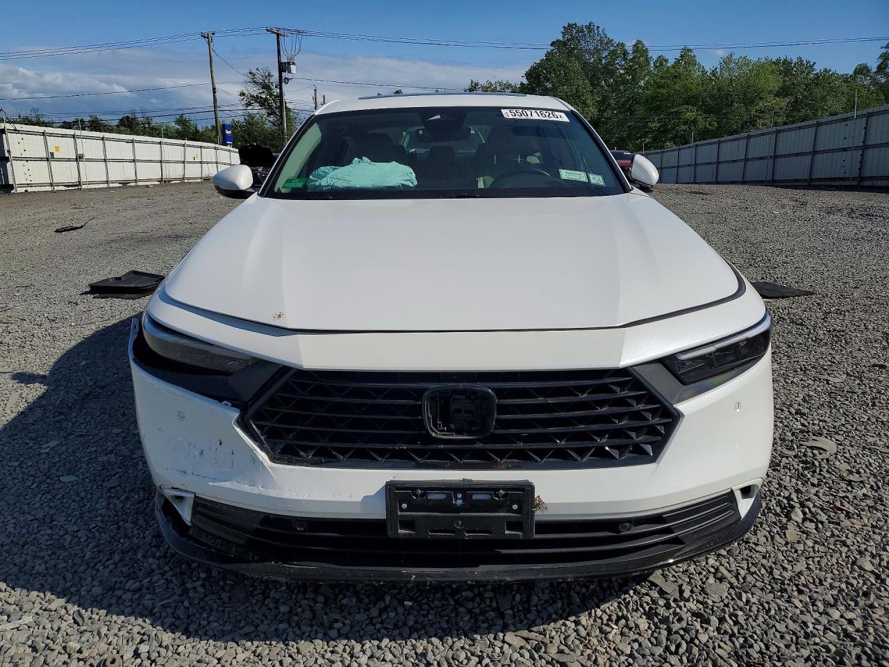 2023 Honda Accord Hybrid Exl White vin: 1HGCY2F63PA048546