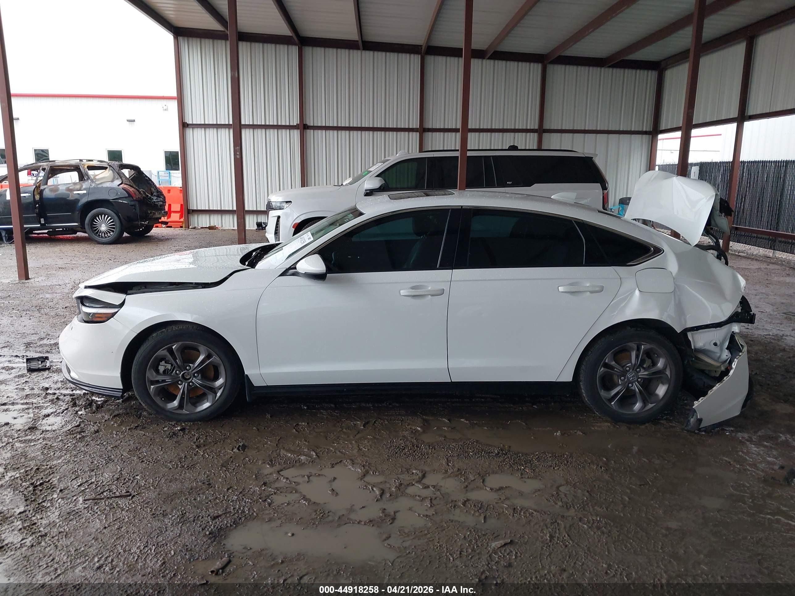 2023 Honda Accord Hybrid Ex-l White vin: 1HGCY2F64PA026717