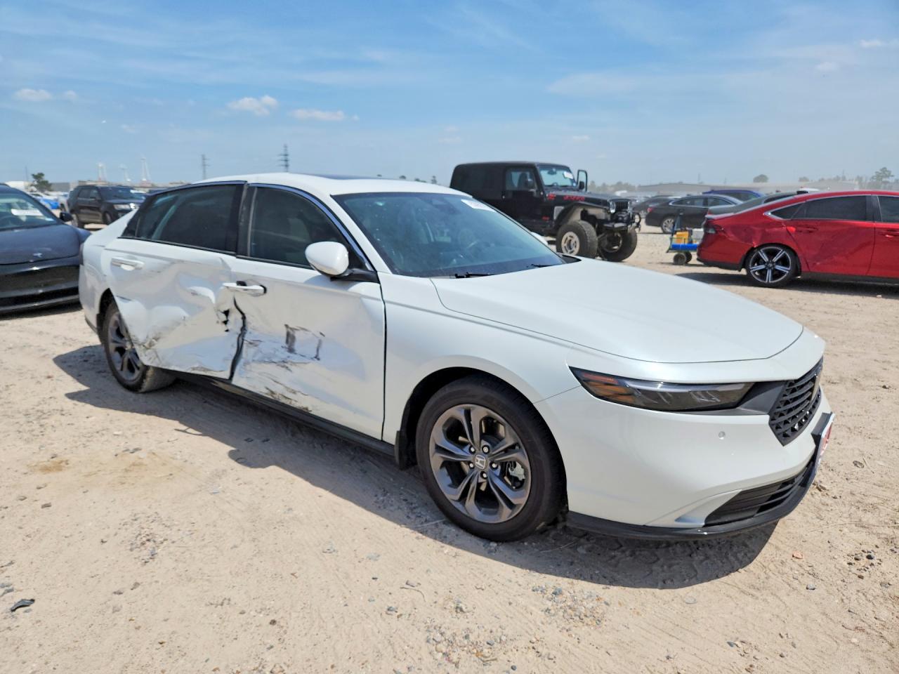 2024 Honda Accord Hybrid Exl White vin: 1HGCY2F6XRA039491