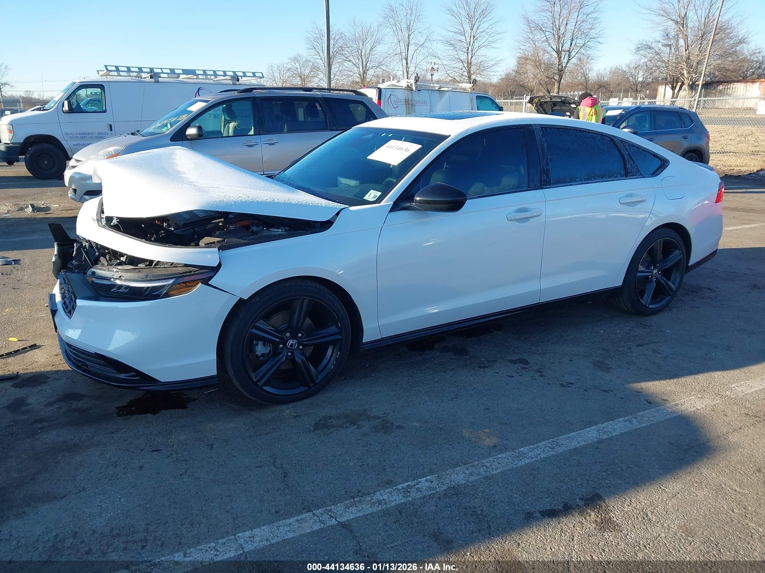 2025 Honda Accord Hybrid Sport-l White vin: 1HGCY2F77SA020329