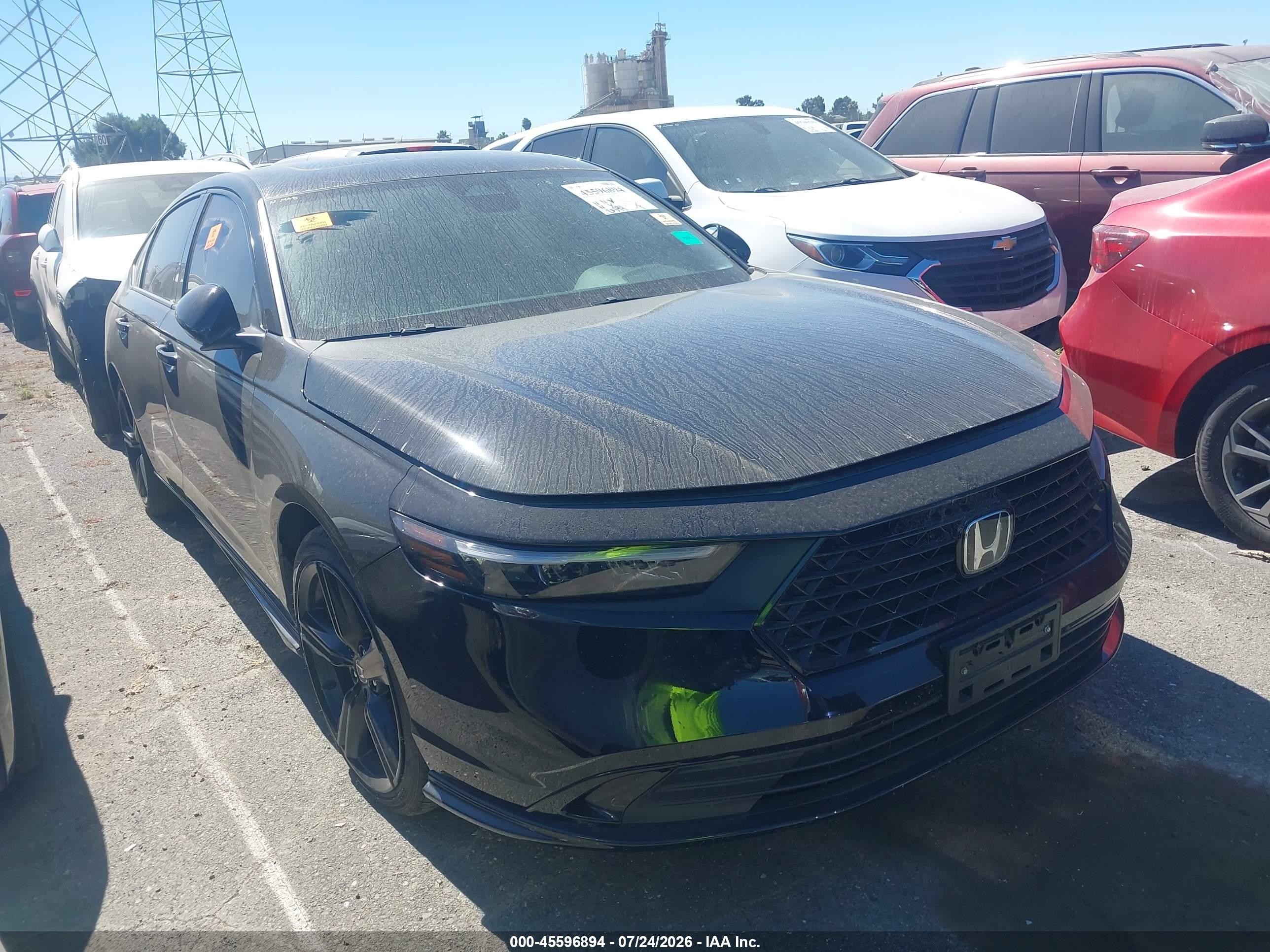 2025 Honda Accord Hybrid Sport-l Черный vin: 1HGCY2F79SA003242