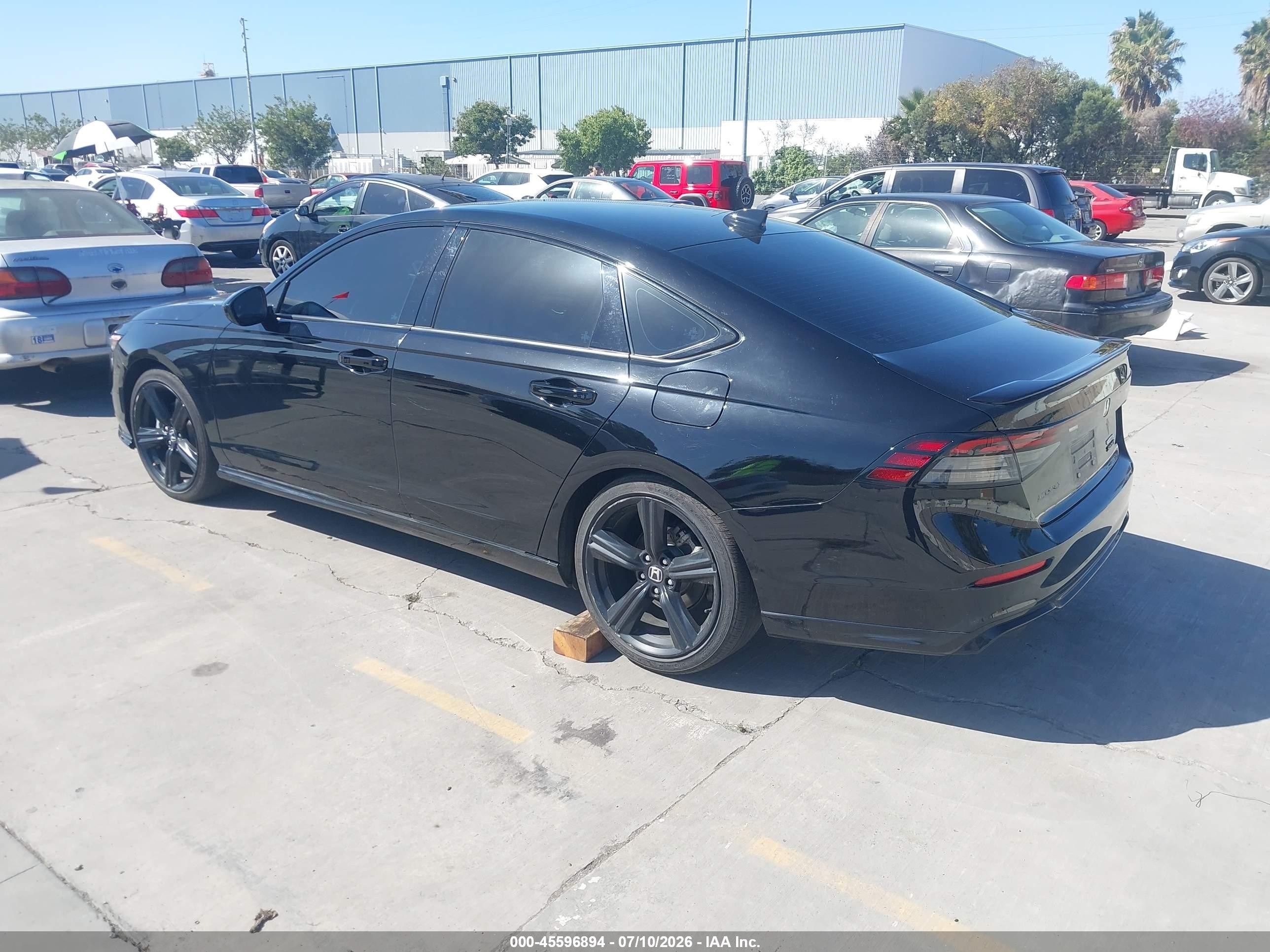 2025 Honda Accord Hybrid Sport-l Черный vin: 1HGCY2F79SA003242