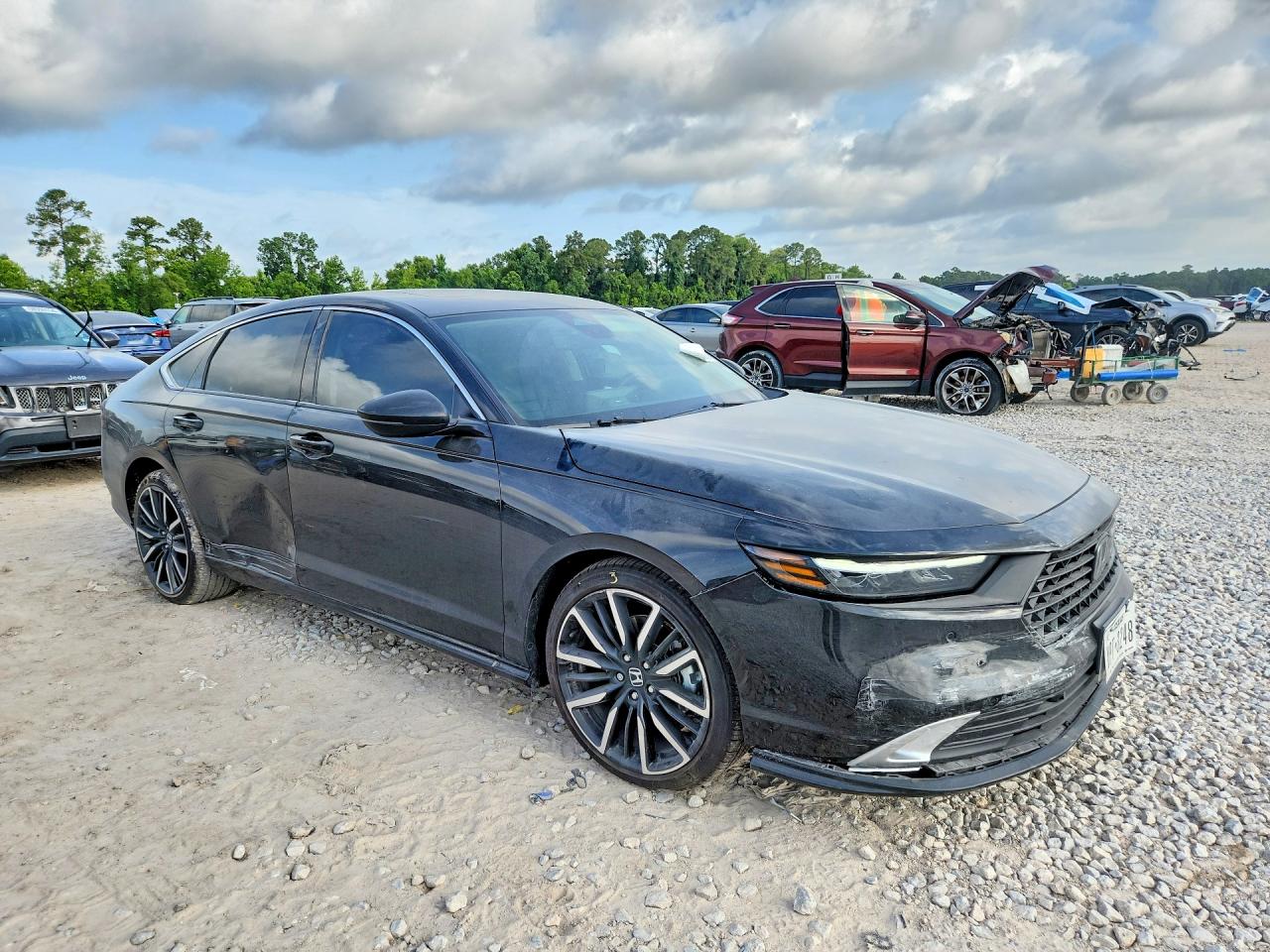 2025 Honda Accord Touring Hybrid Black vin: 1HGCY2F88SA097896