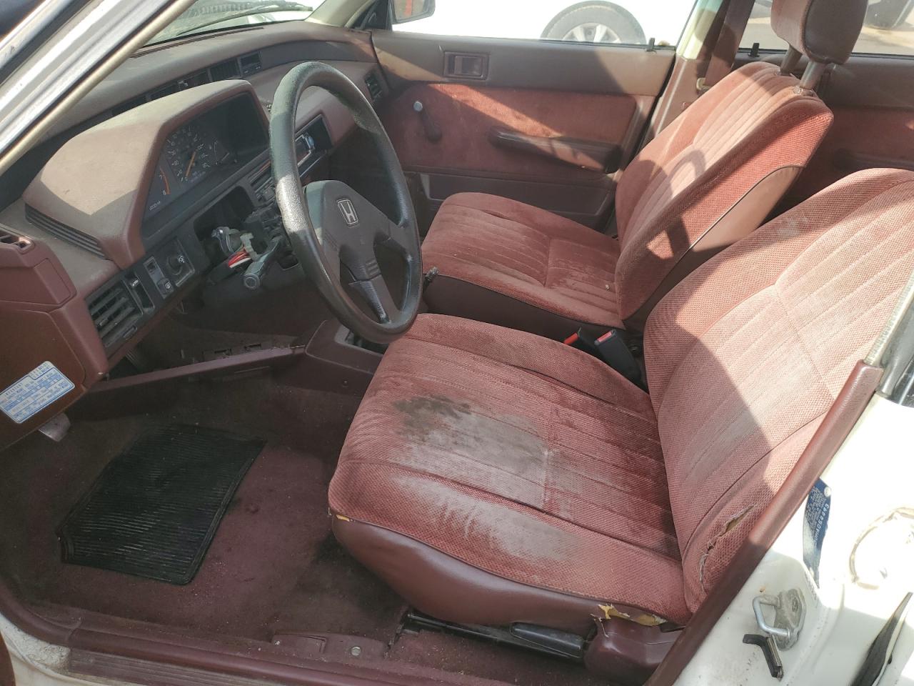1987 Honda Civic 1.5 White vin: 1HGEC4530HA054493