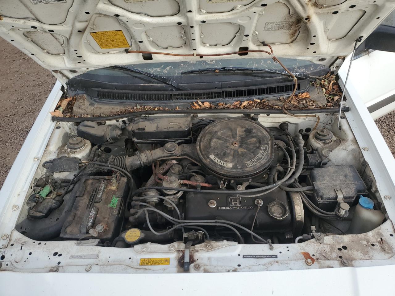 1987 Honda Civic 1.5 White vin: 1HGEC4530HA054493