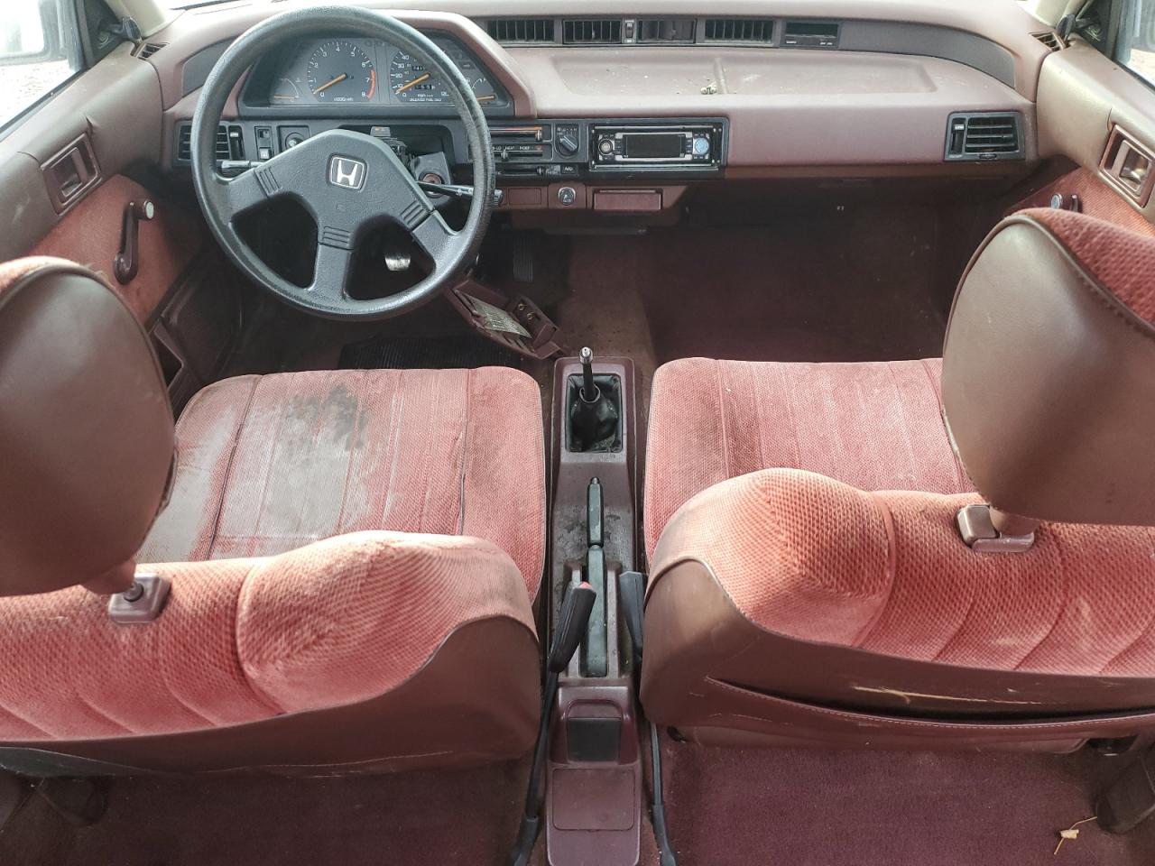 1987 Honda Civic 1.5 White vin: 1HGEC4530HA054493