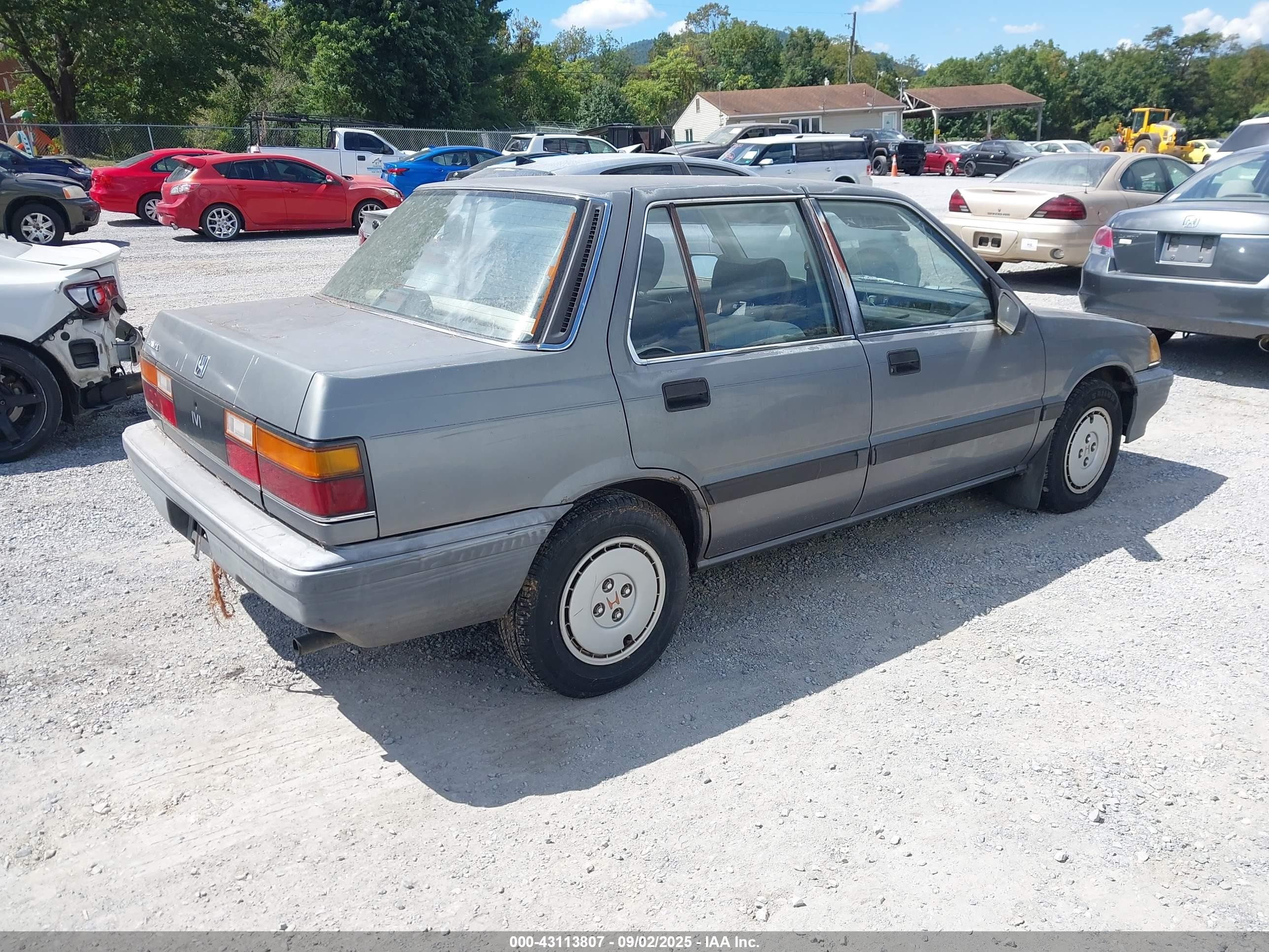 1987 Honda Civic 1.5 Gray vin: 1HGEC4633HA077250