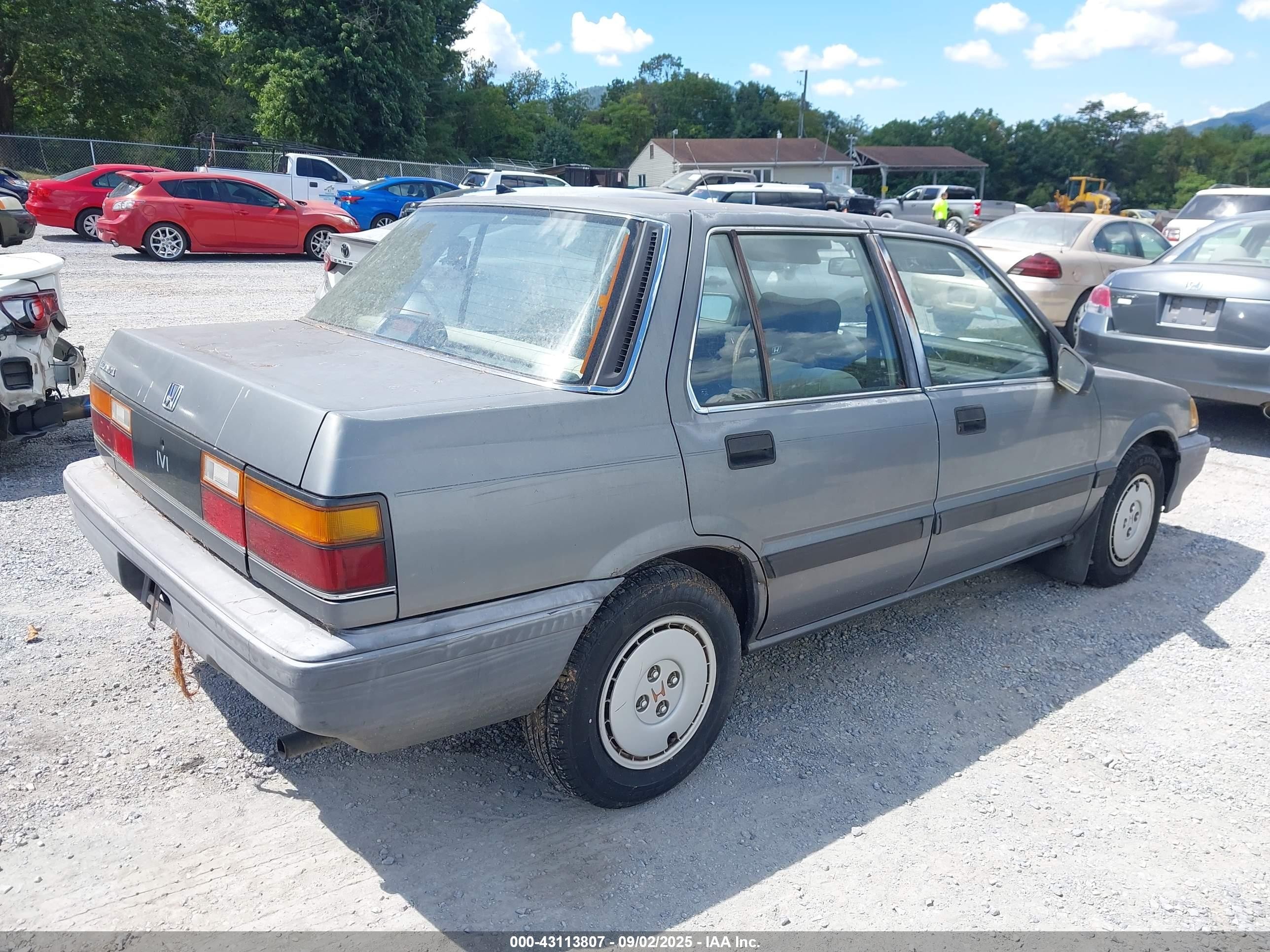 1987 Honda Civic 1.5 Gray vin: 1HGEC4633HA077250